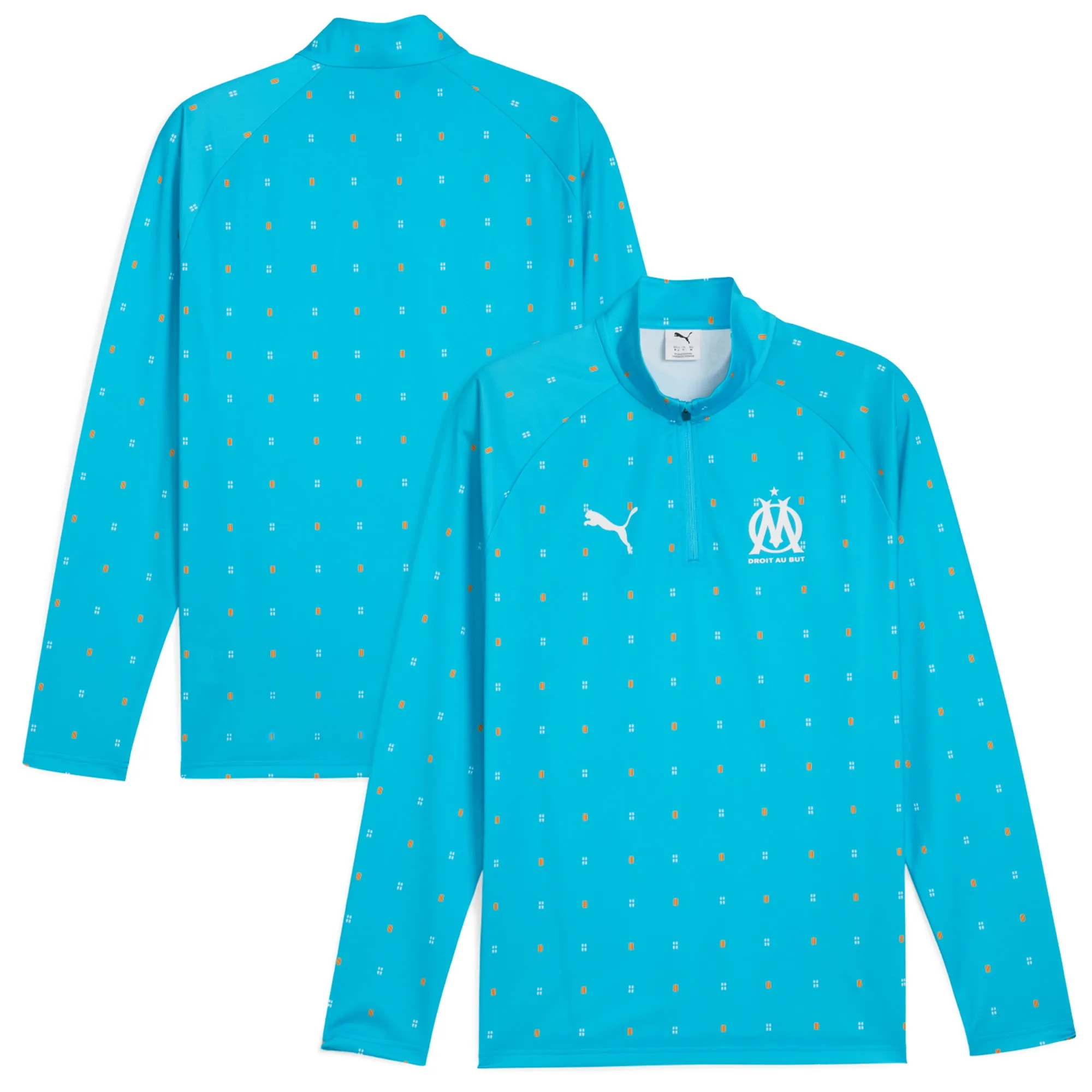 Olympique de Marseille PUMA Warm Up 1/4 Zip Top - Blue