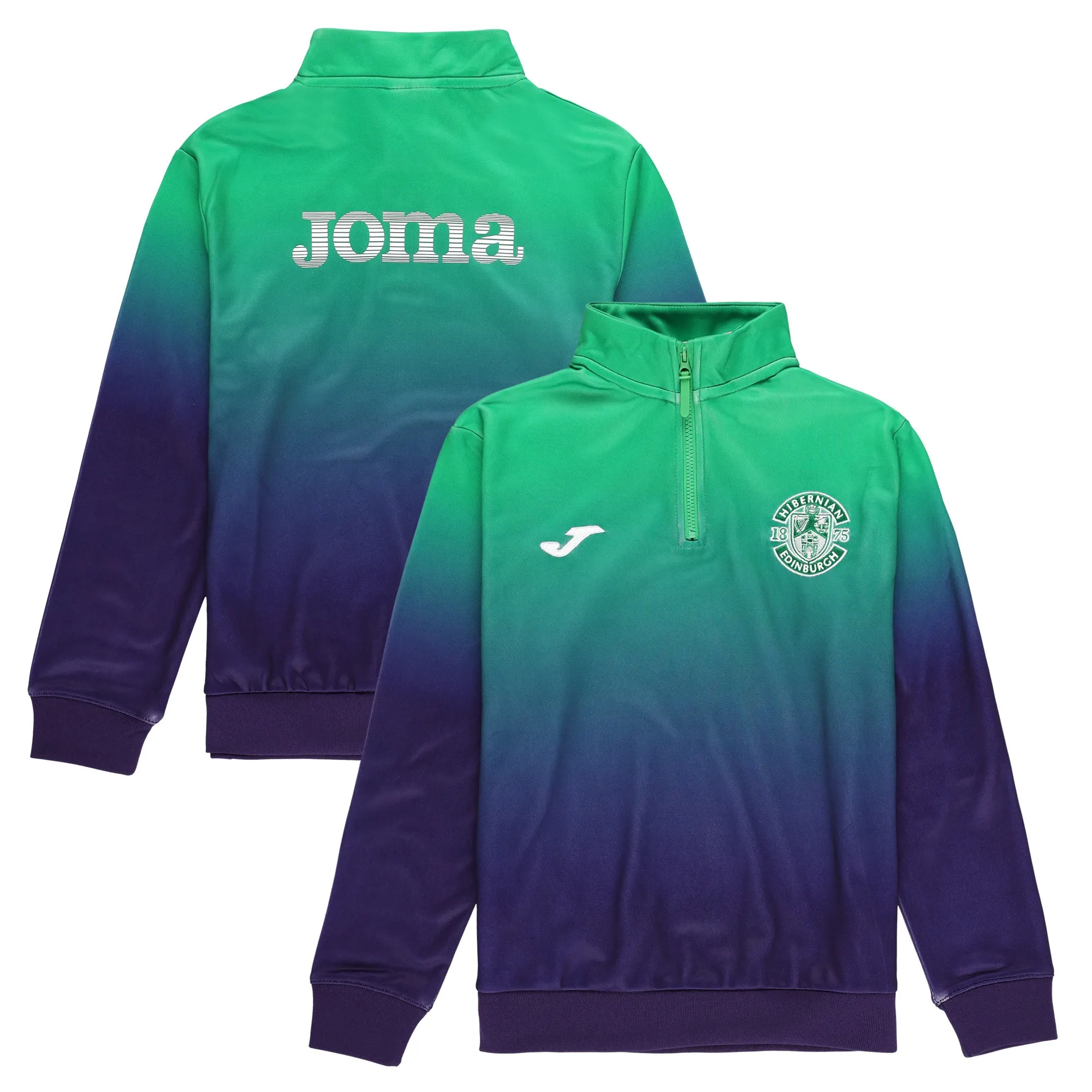 Hibernian Joma Third Pre Match Midlayer Top - Green/Purple - Kids