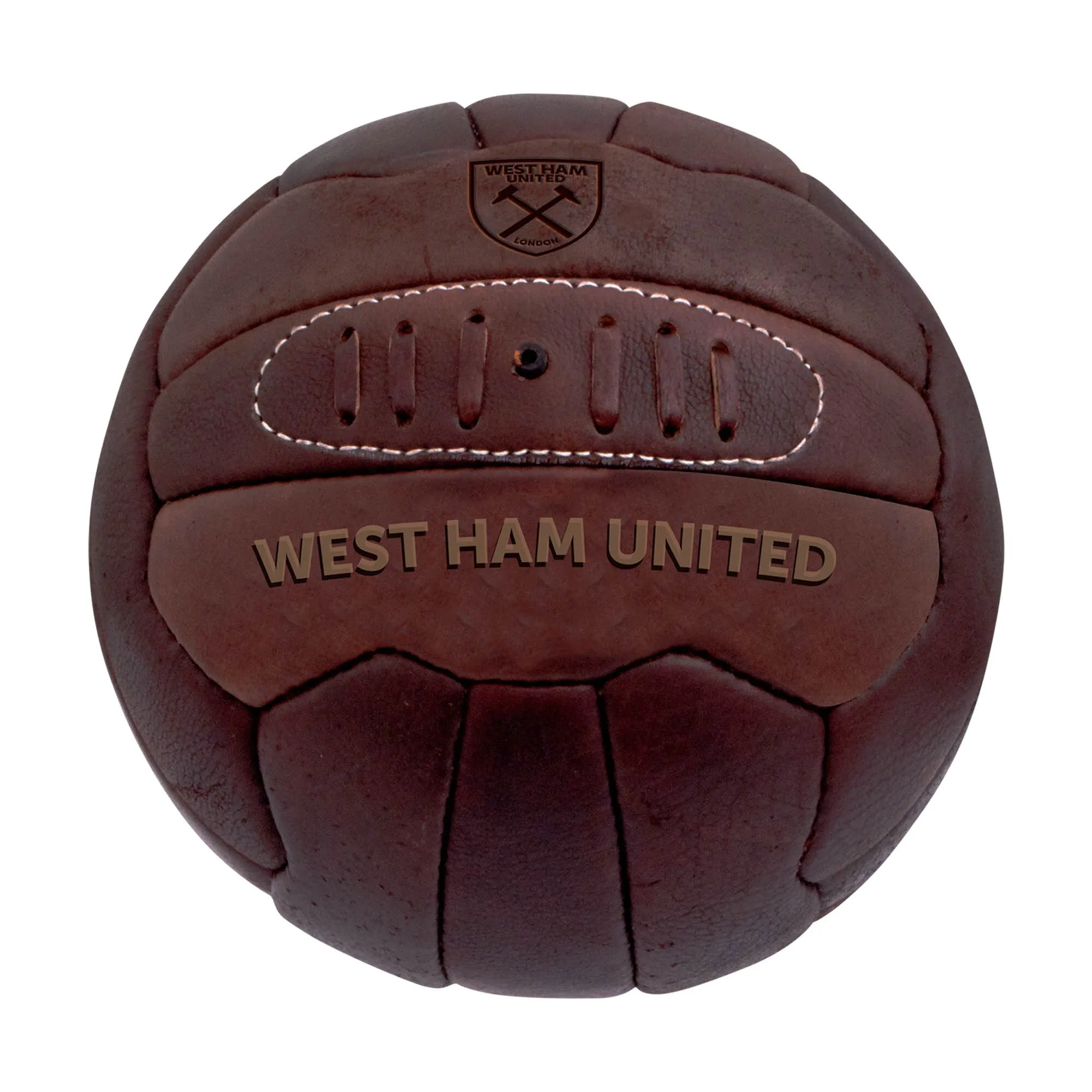 West Ham United Retro Leather Football - Size 5