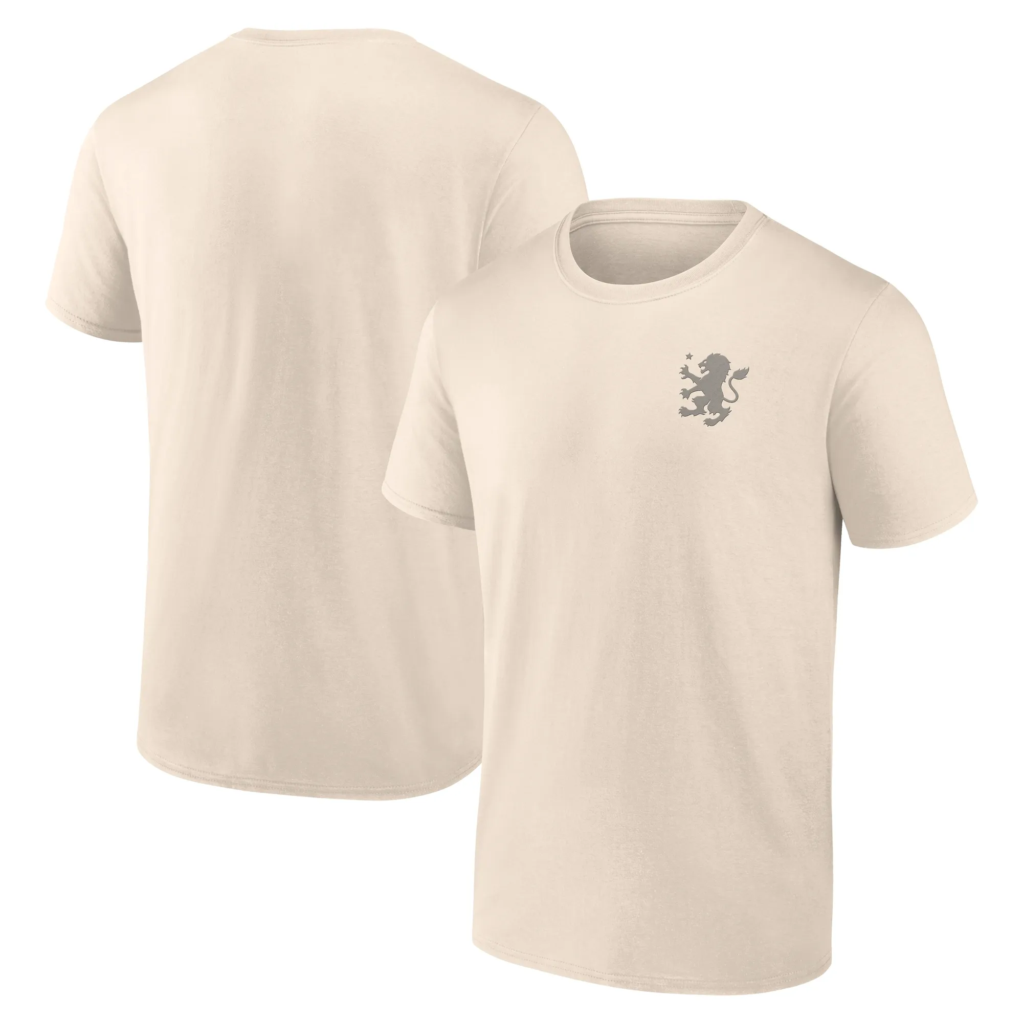 Aston Villa Essentials Small Crest Vintage Logo T-Shirt - Whitecap Gray - Mens