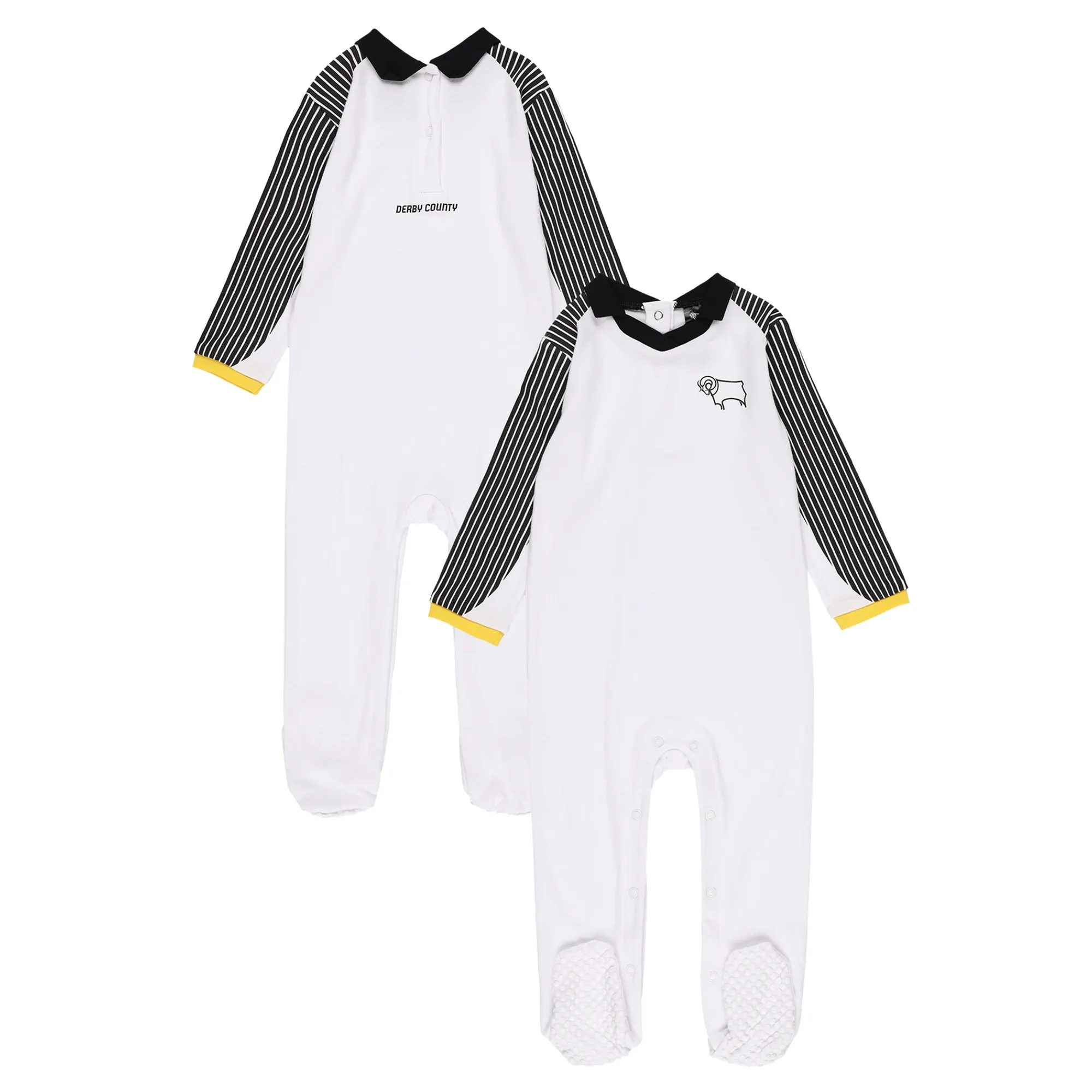 Derby County Home Kit Sleepsuit - White - Baby