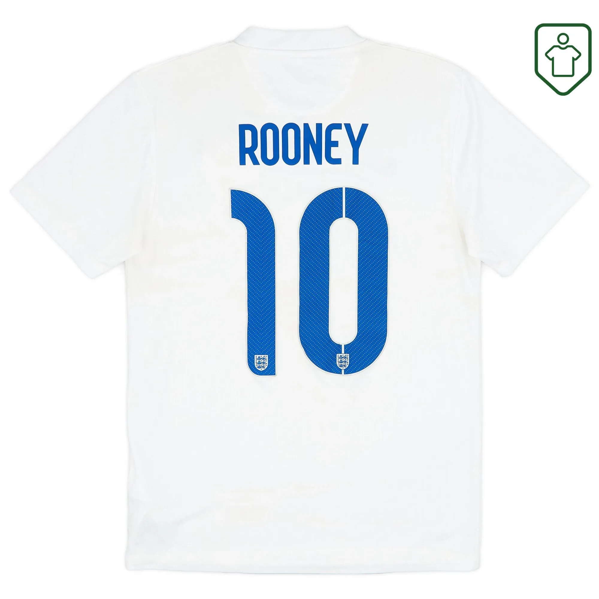 England Nike Home Shirt Rooney #10 2014-15 - Excellent - 8/10