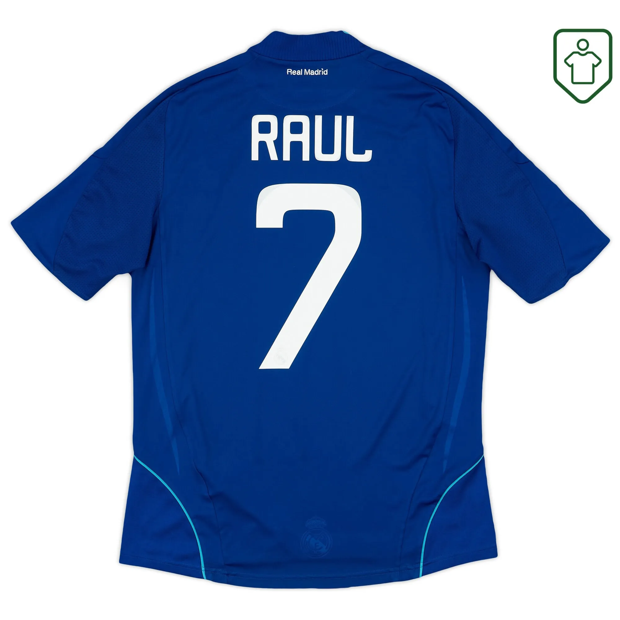 Real Madrid adidas Away Shirt Raul #7 2008-09 - Very Good - 6/10