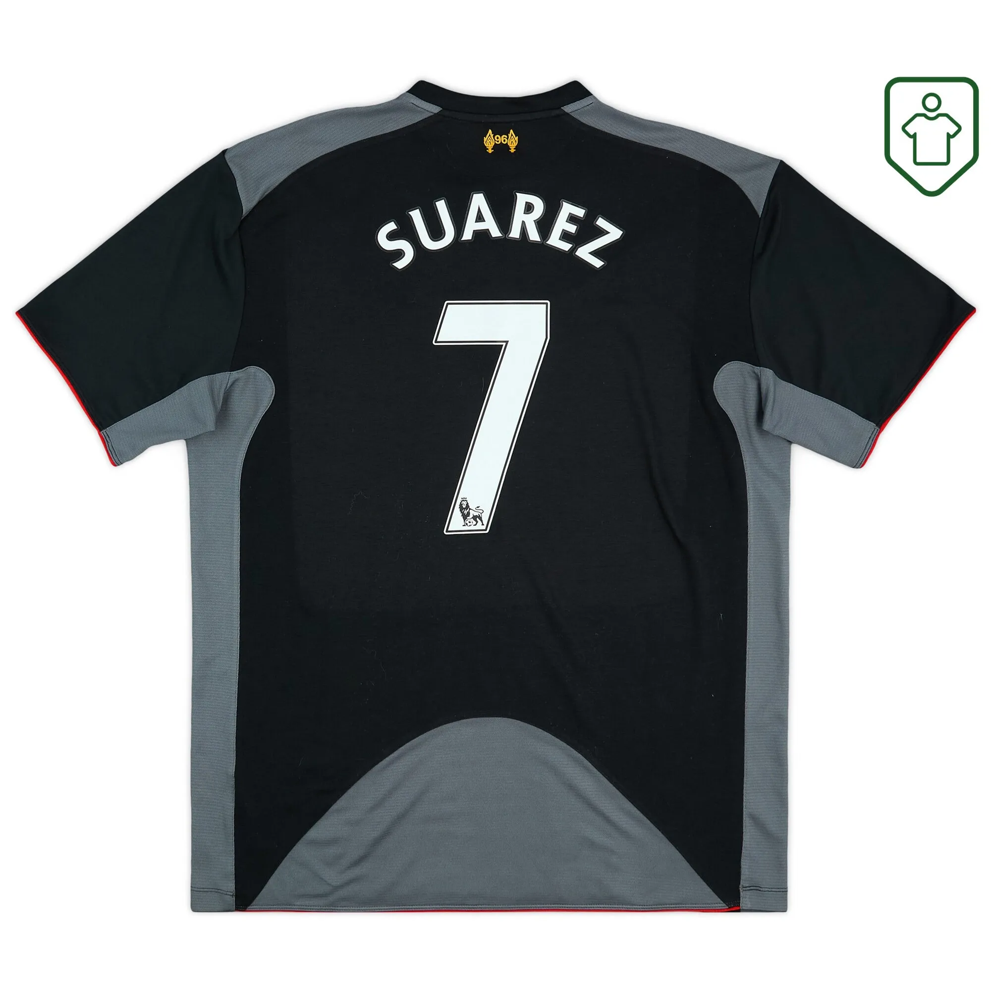 Liverpool Warrior Away Shirt Suarez #7 2012-13 - Very Good - 6/10