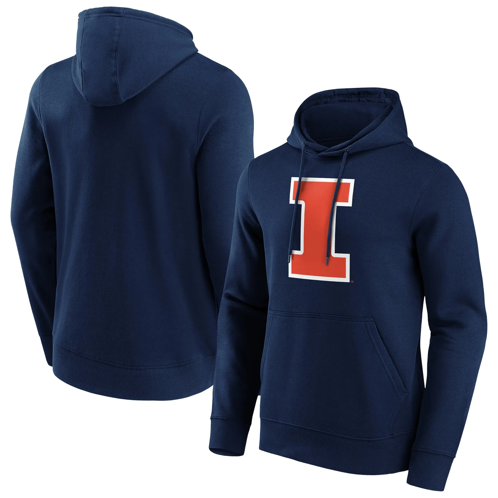 NCAA Illinois Fighting Illini Primary Logo Graphic Hoodie - Mens