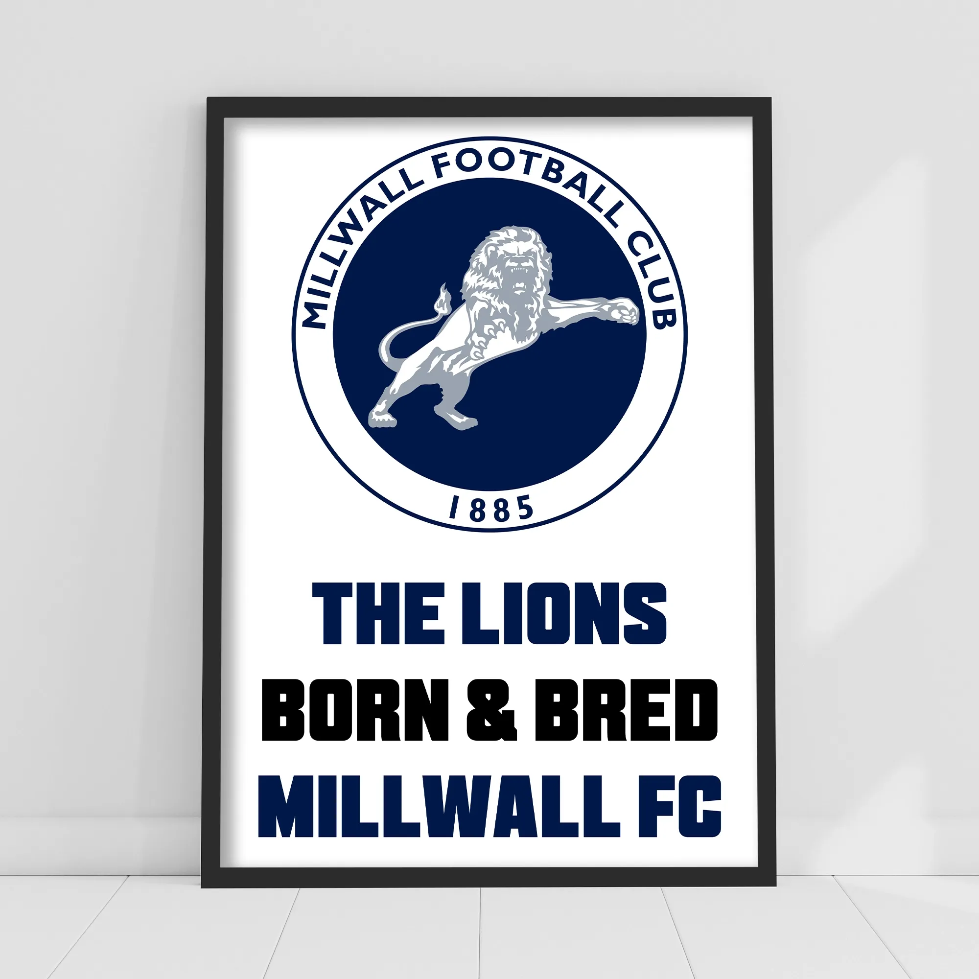 Millwall Born & Bred Print - Framed A3