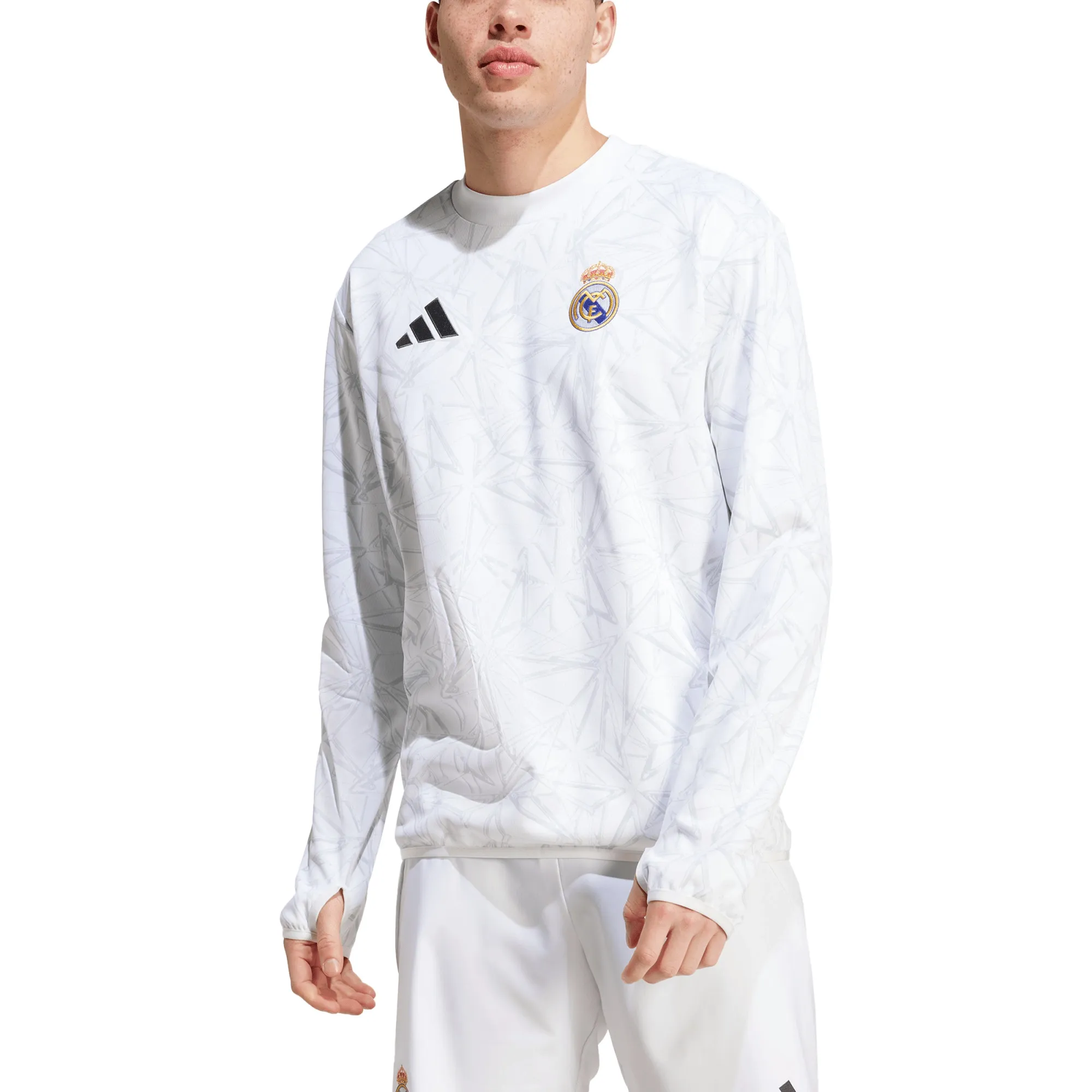 Real Madrid adidas Pre Match Top - White