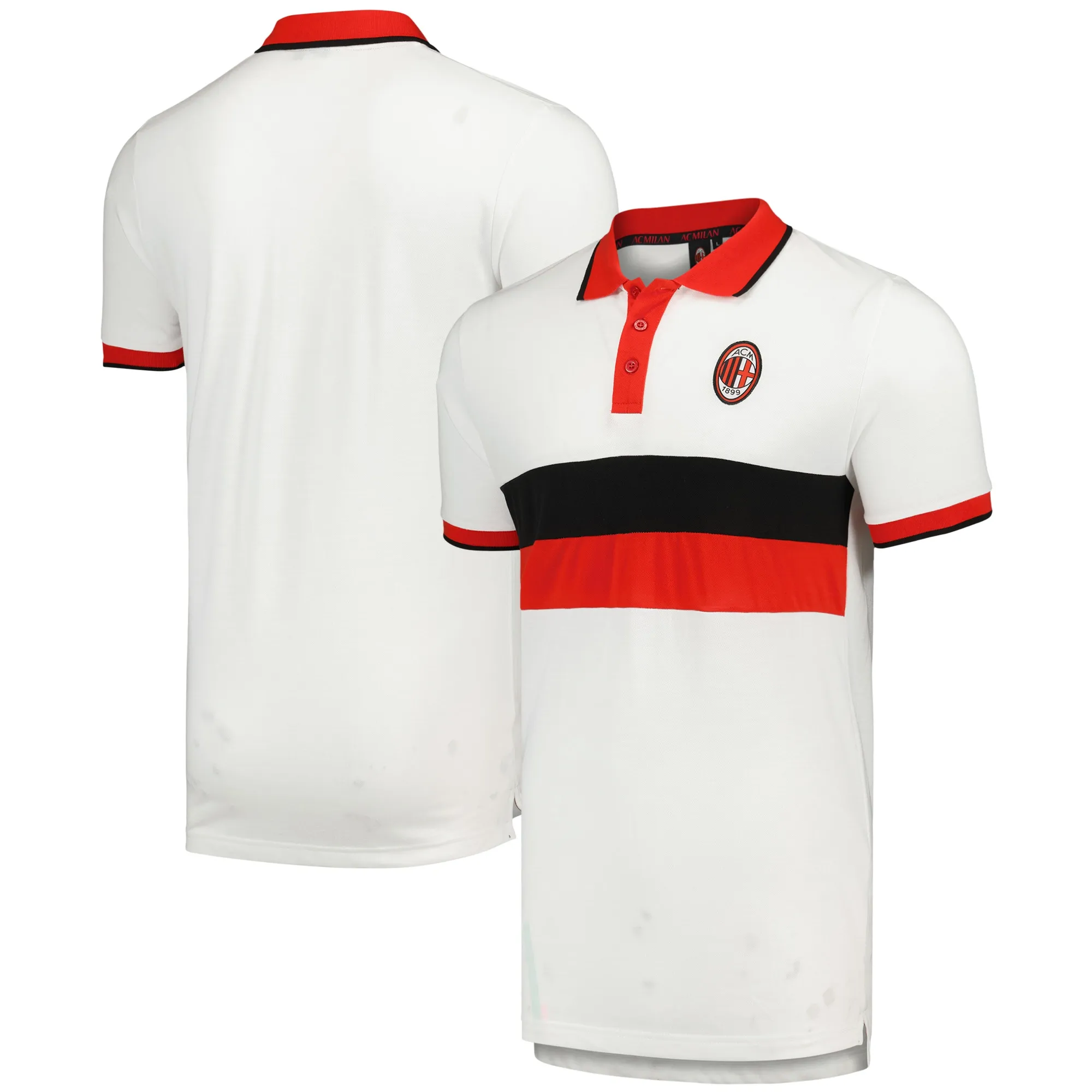 AC Milan 1998 Archive Polo Shirt - White - Mens