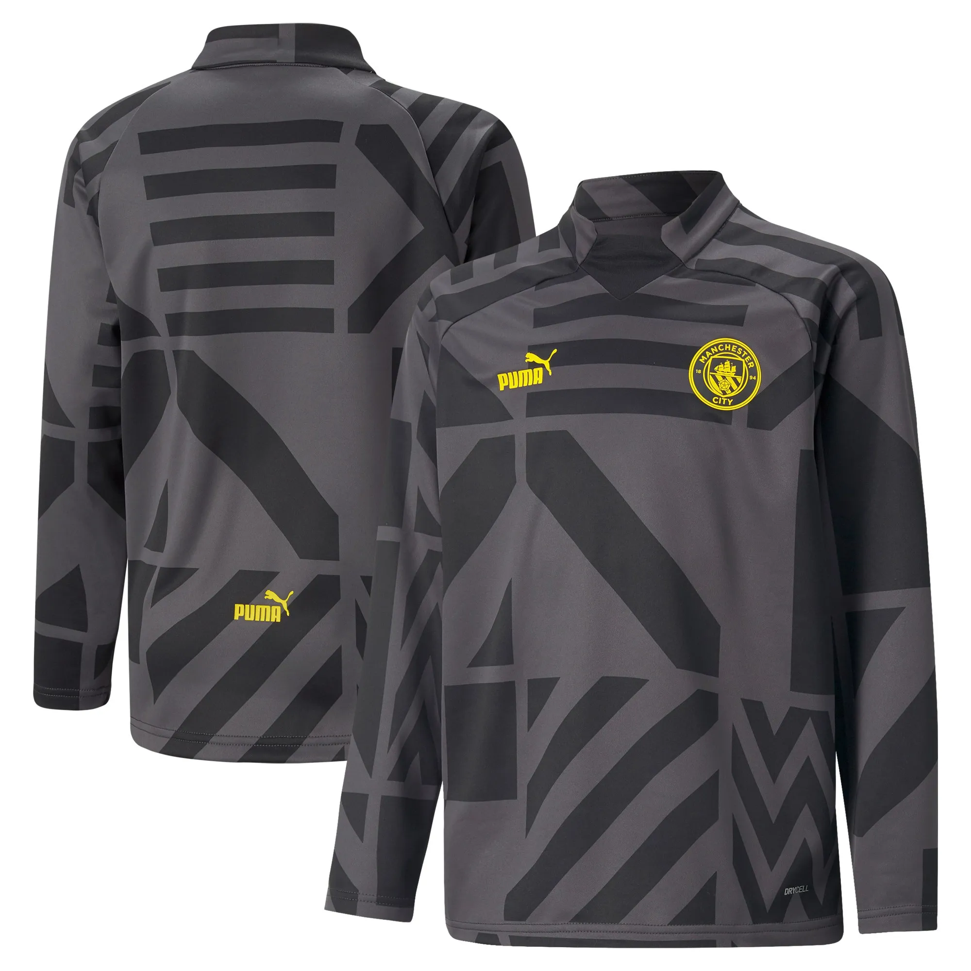 Manchester City Pre Match Sweat Top - Black