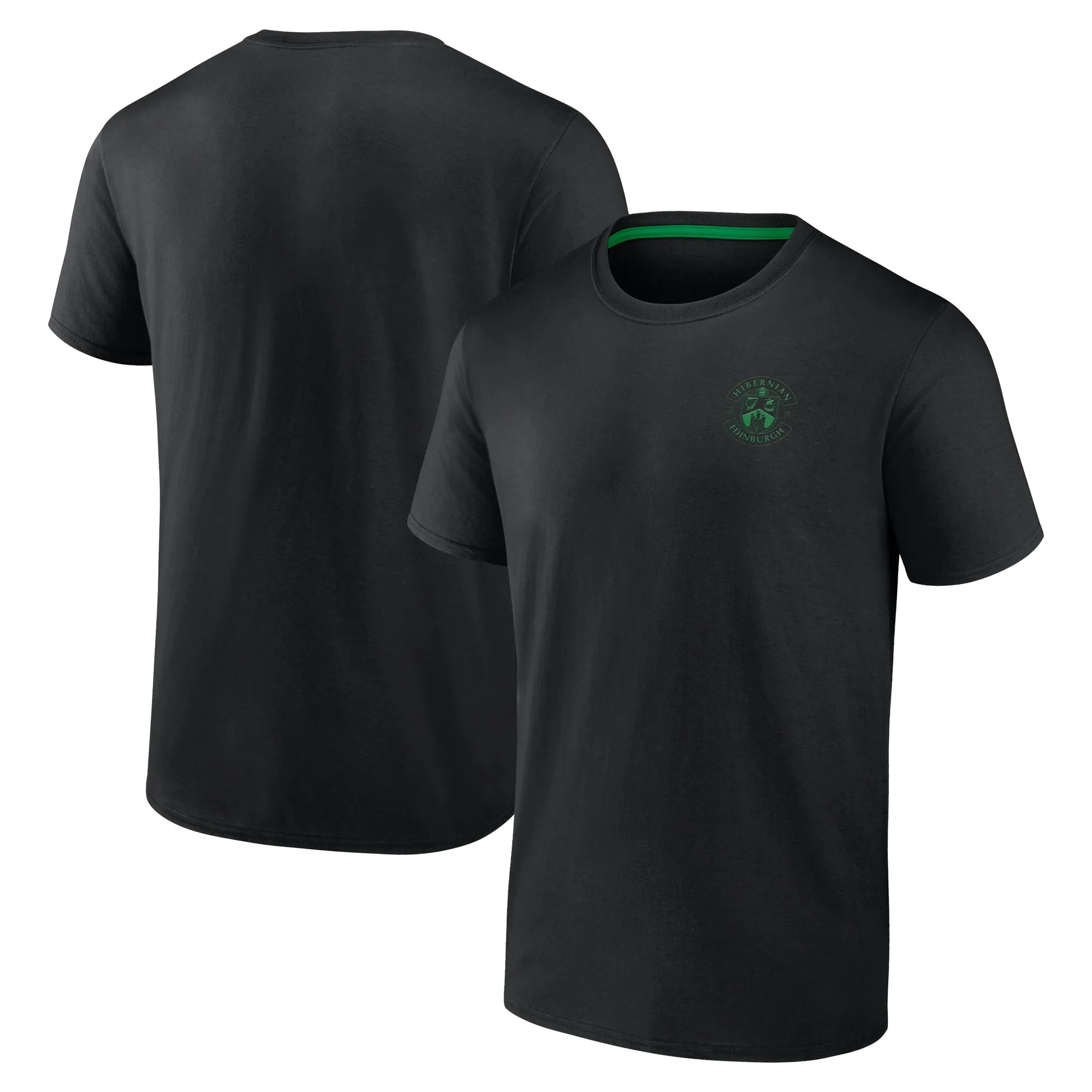 Hibernian Essentials Small Crest T-Shirt - Black - Mens