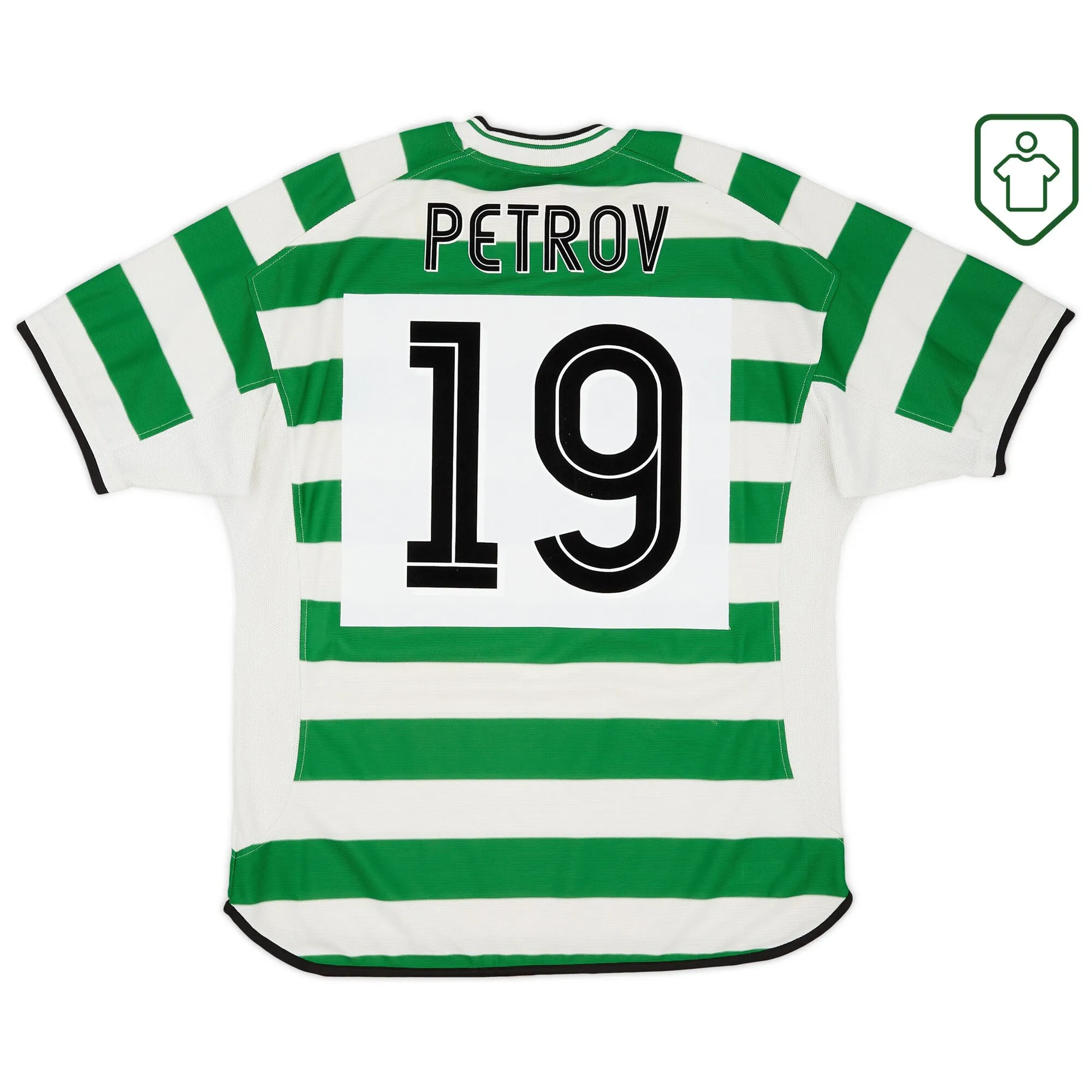 Celtic Umbro Home Shirt Petrov #19 2001-03 - Very Good - 7/10