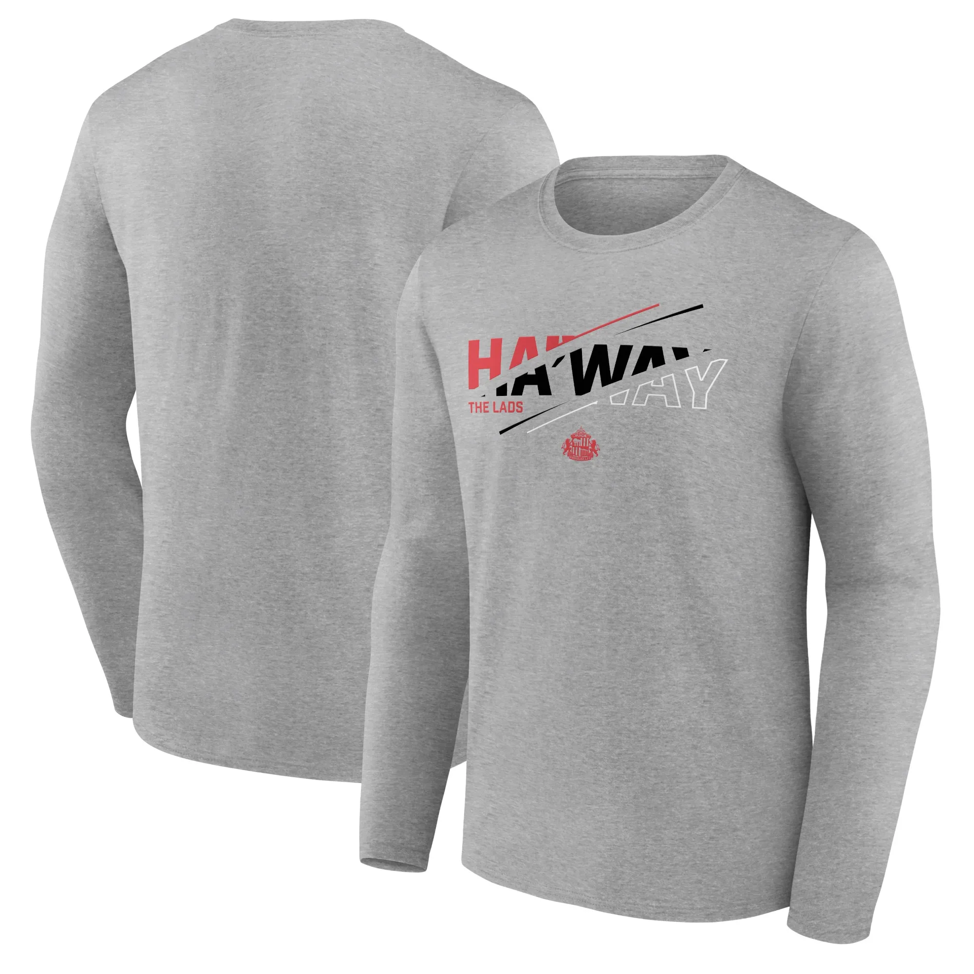Sunderland Ha'way Graphic Long Sleeve T-Shirt - Sports Grey - Mens