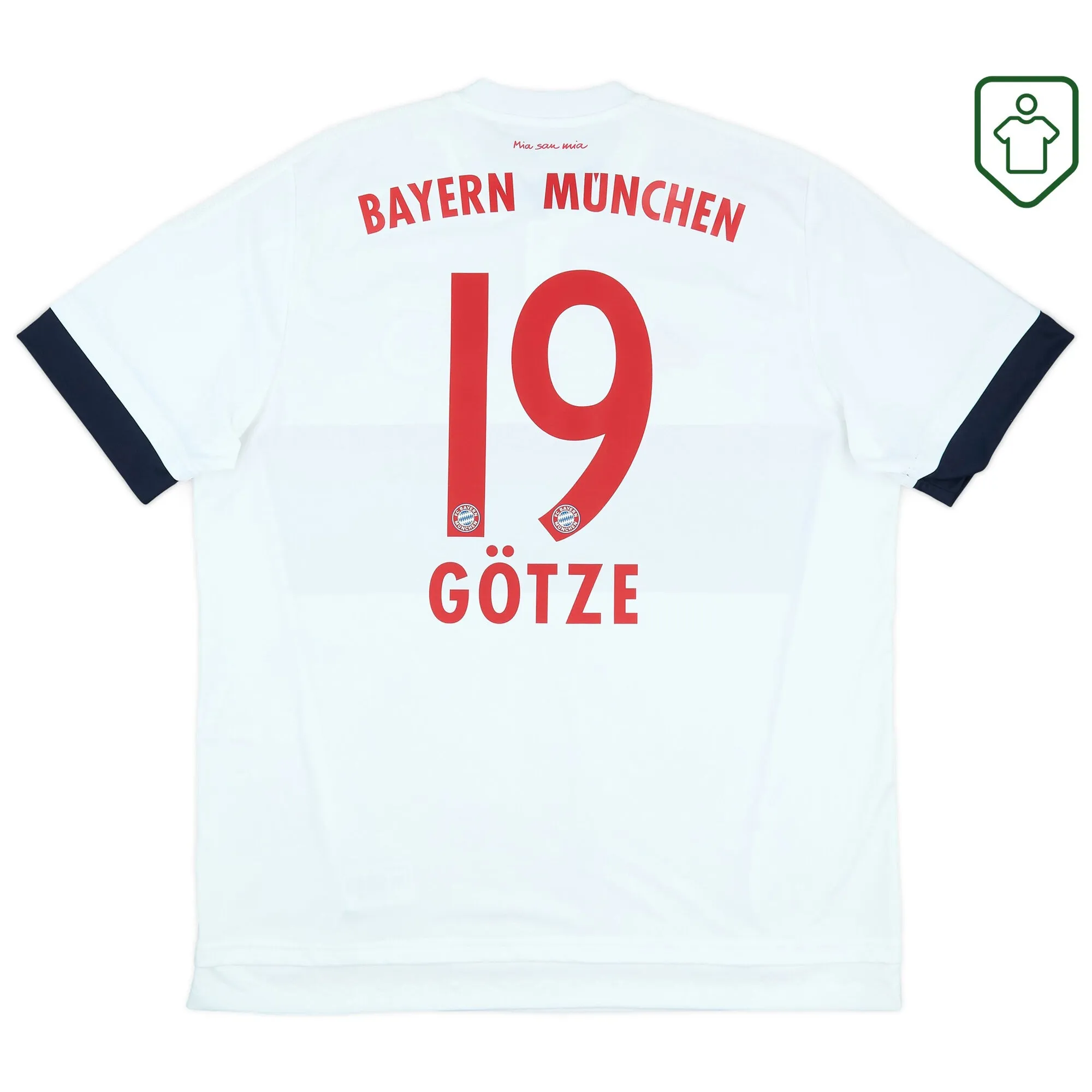 Bayern Munich adidas Away Shirt Gotze #19 2015-16 - Excellent - 9/10