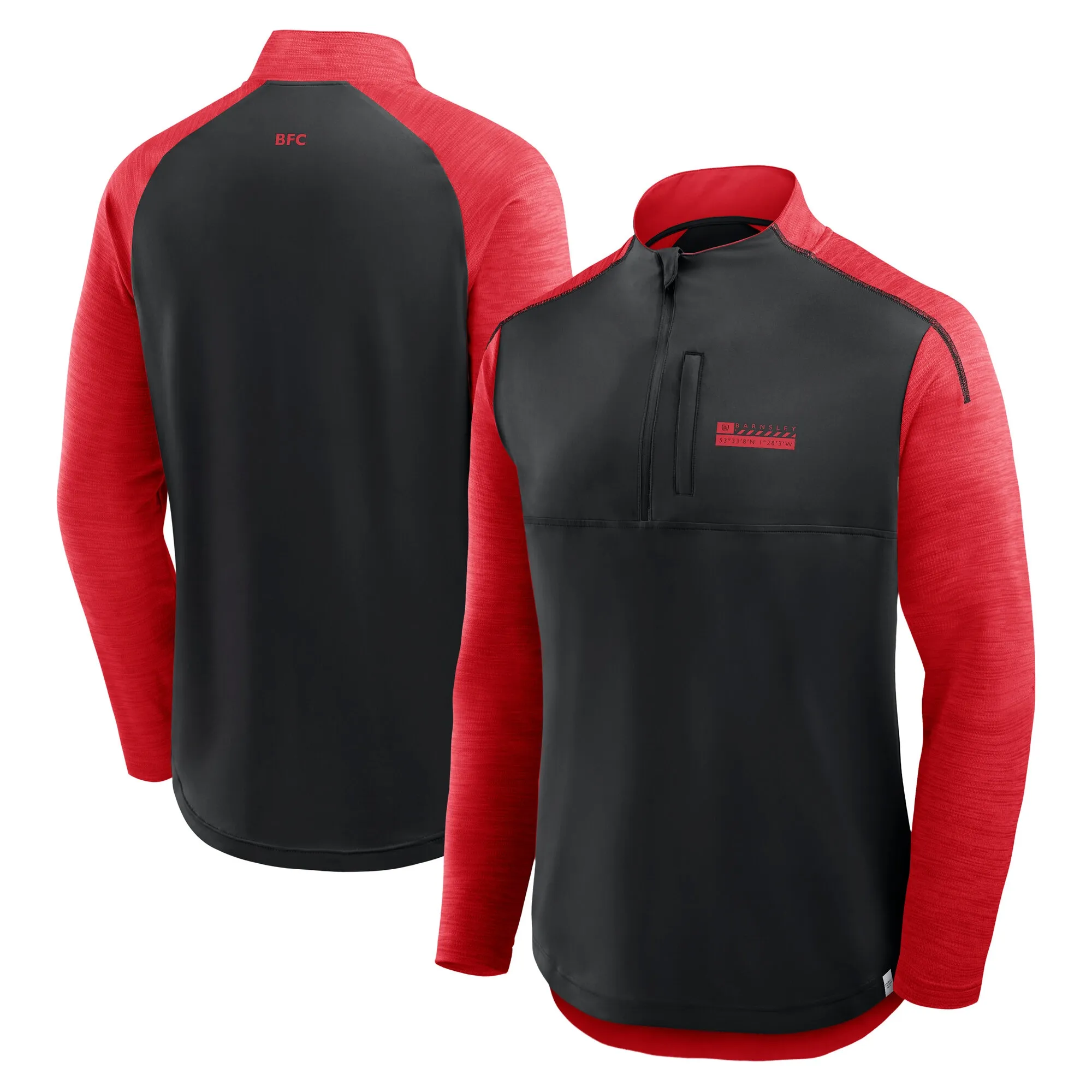 Barnsley FC Defender 1/4 Zip Top - Black - Mens