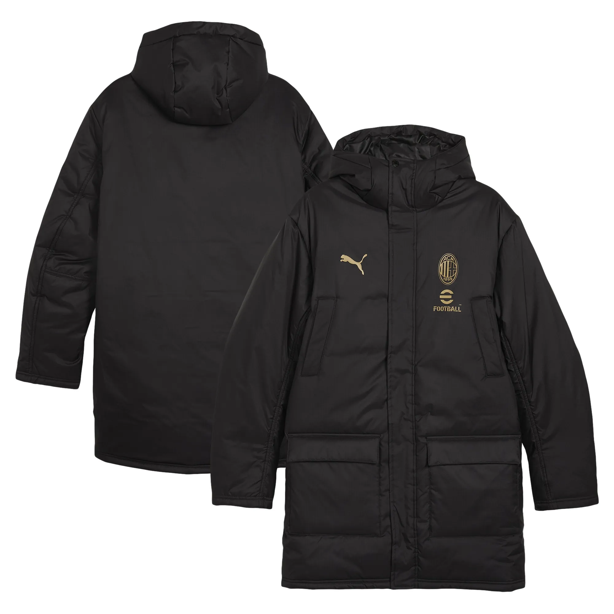 AC Milan PUMA Winter Jacket - Black
