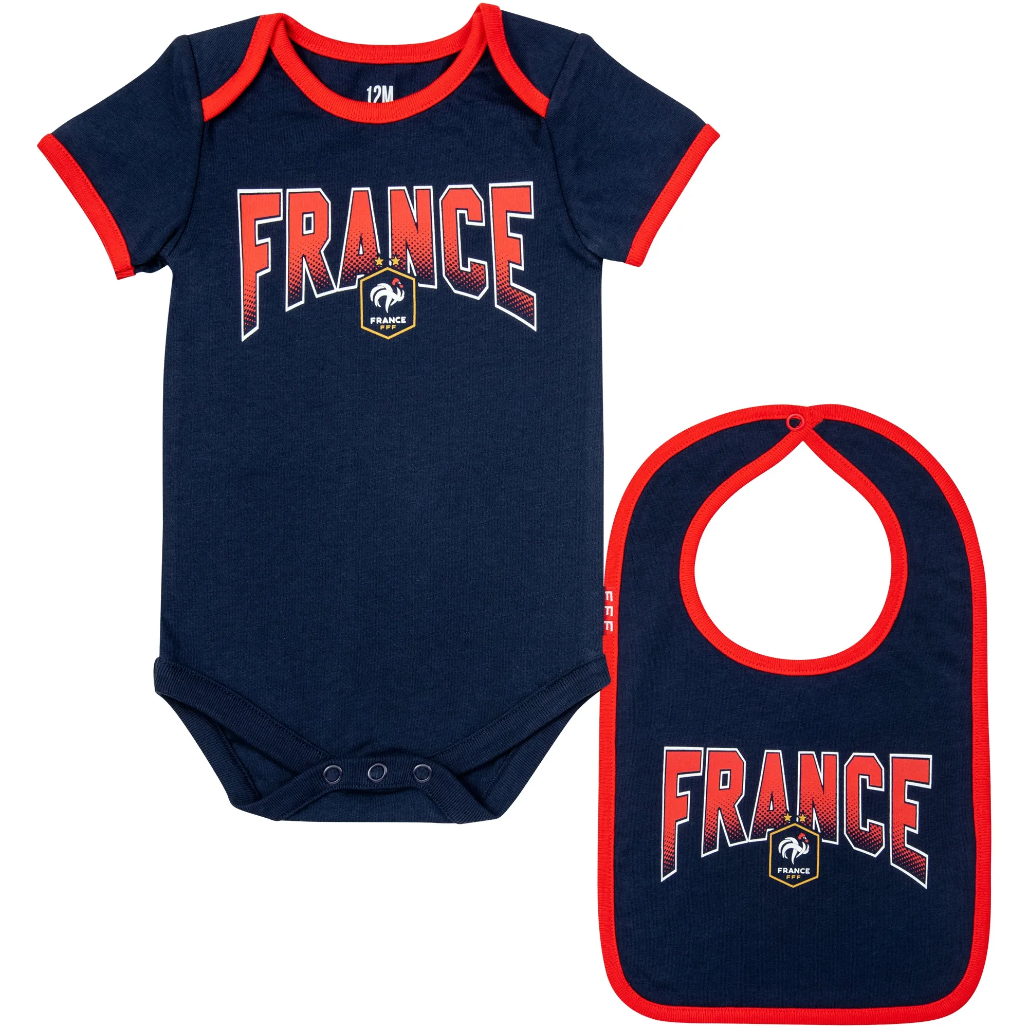 France Bodysuit & Bib Set - Baby