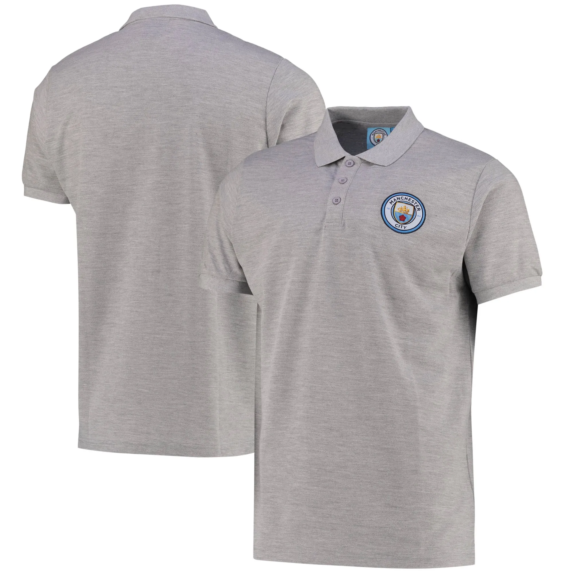 Manchester City Polo Shirt - Grey - Mens