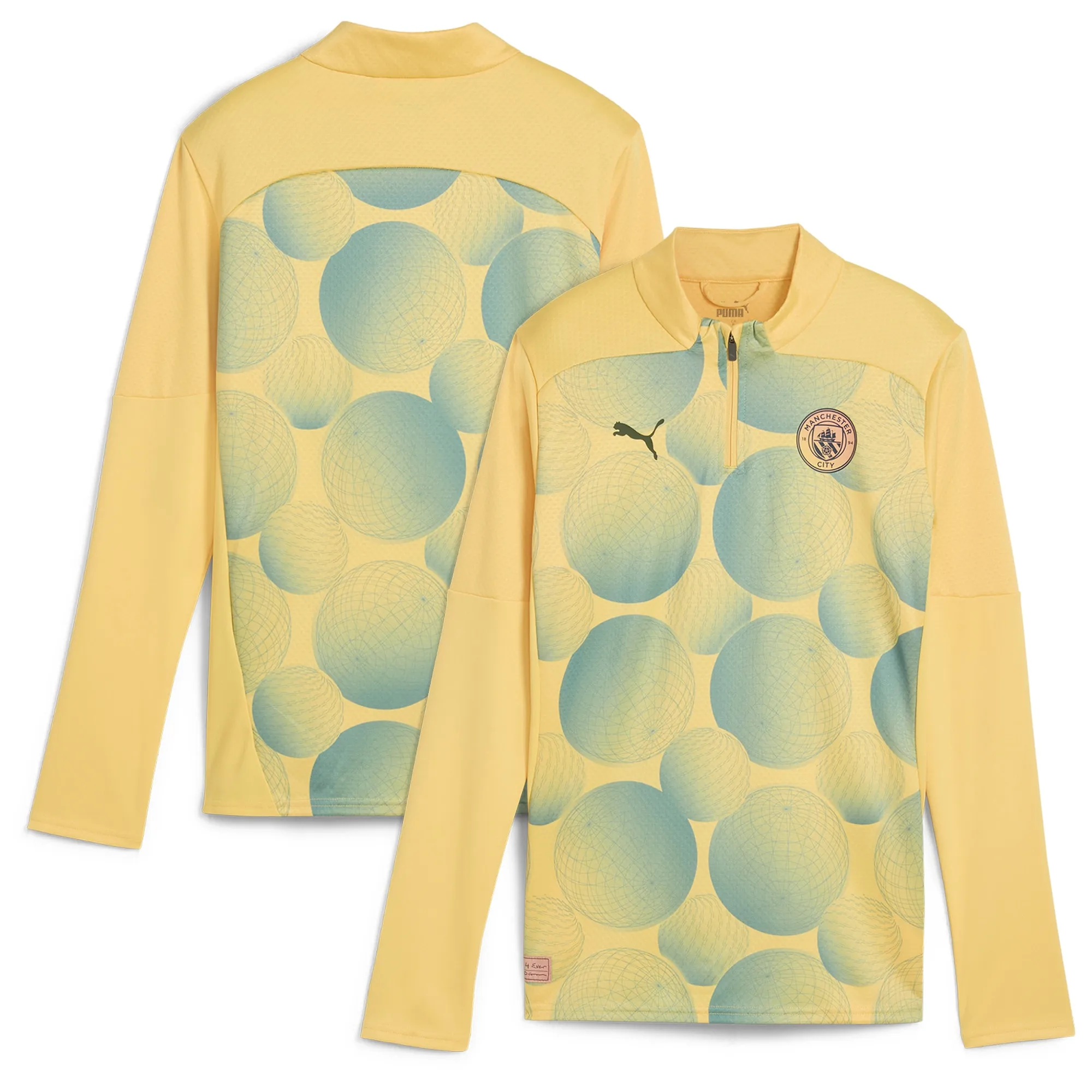Manchester City PUMA Prematch 1/4 Zip Top - Flax - Womens