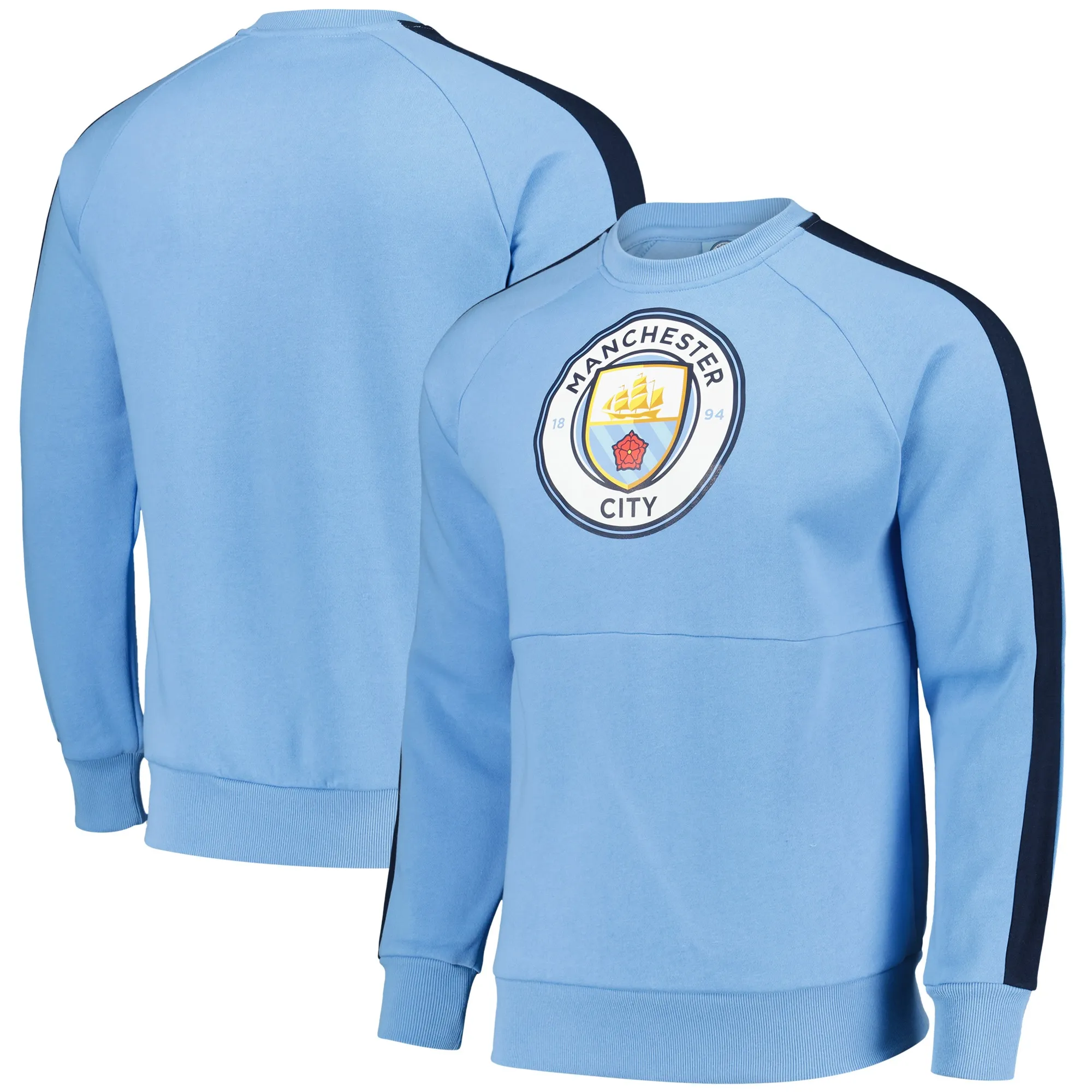 Manchester City Core Large Crest Sweatshirt - Sky - Mens