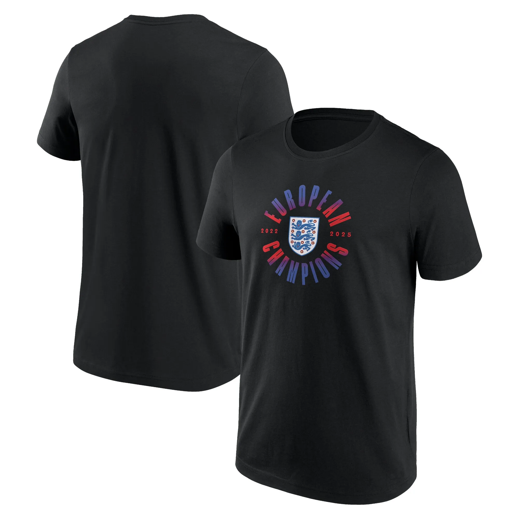 England Lionesses Roundel Winners T-Shirt - Black - Mens