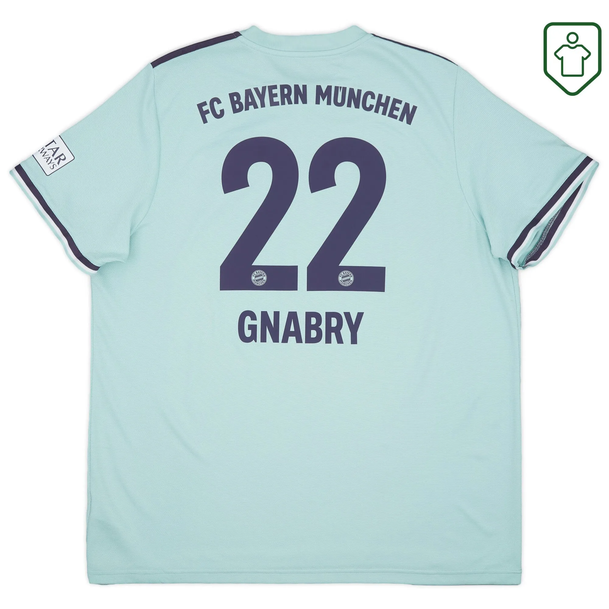 Bayern Munich adidas Away Shirt Gnabry #22 2018-19 - Excellent - 9/10