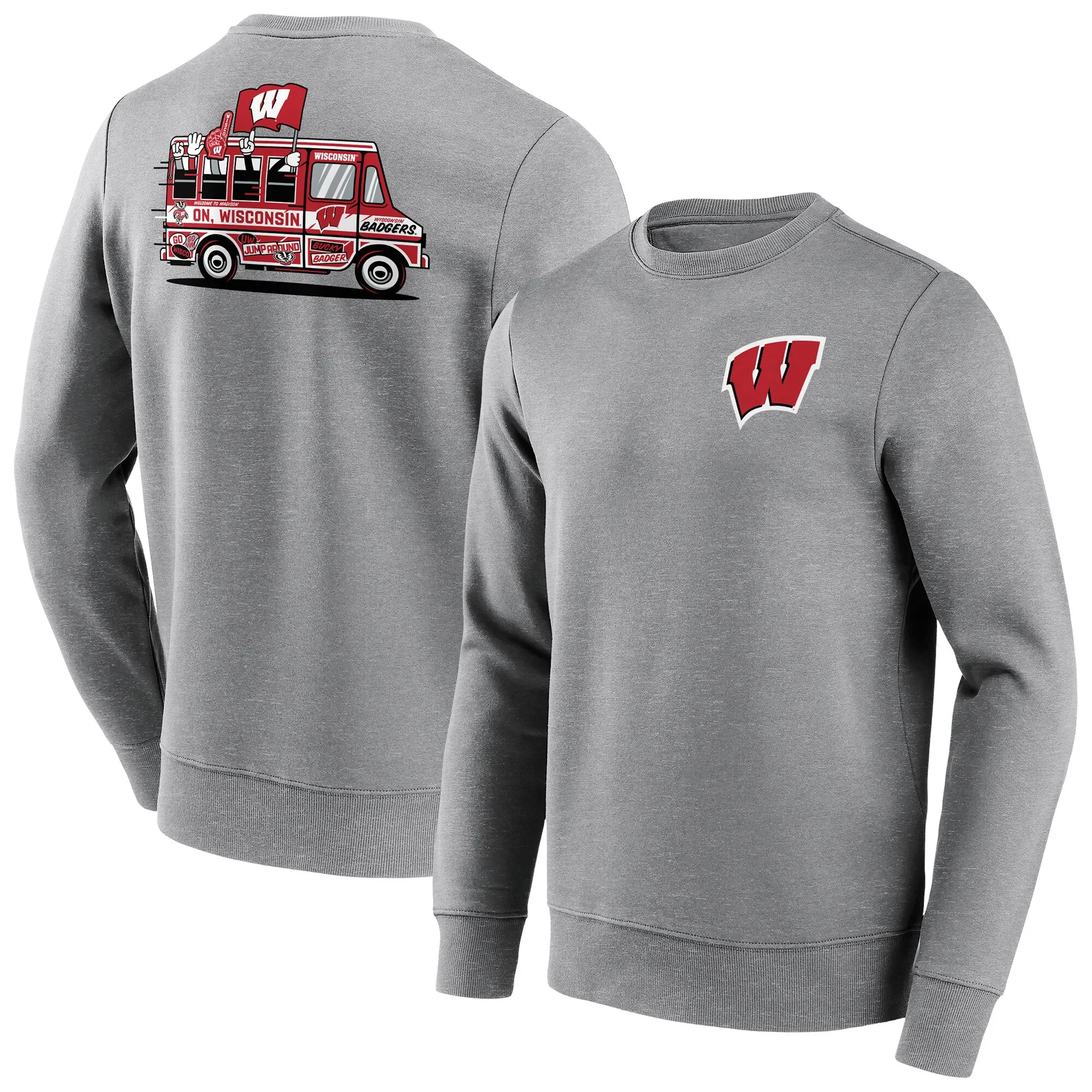 NCAA Wisconsin Badgers Hometown Graphic Crew Sweatshirt - Mens