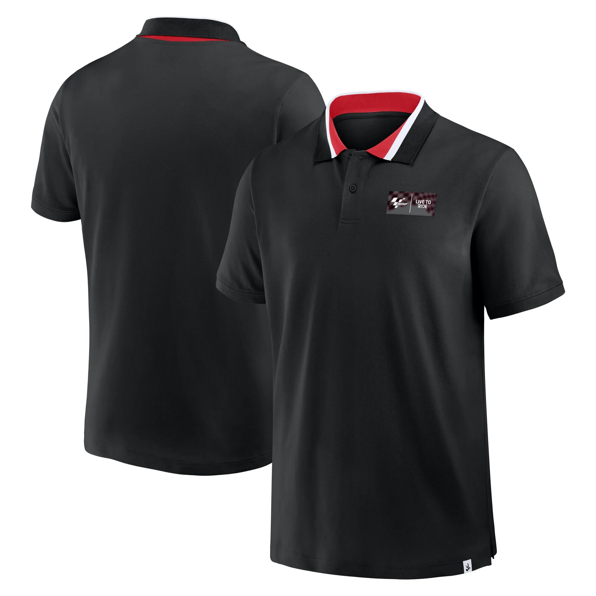MotoGP Essentials Tipped Pique Polo - Black
