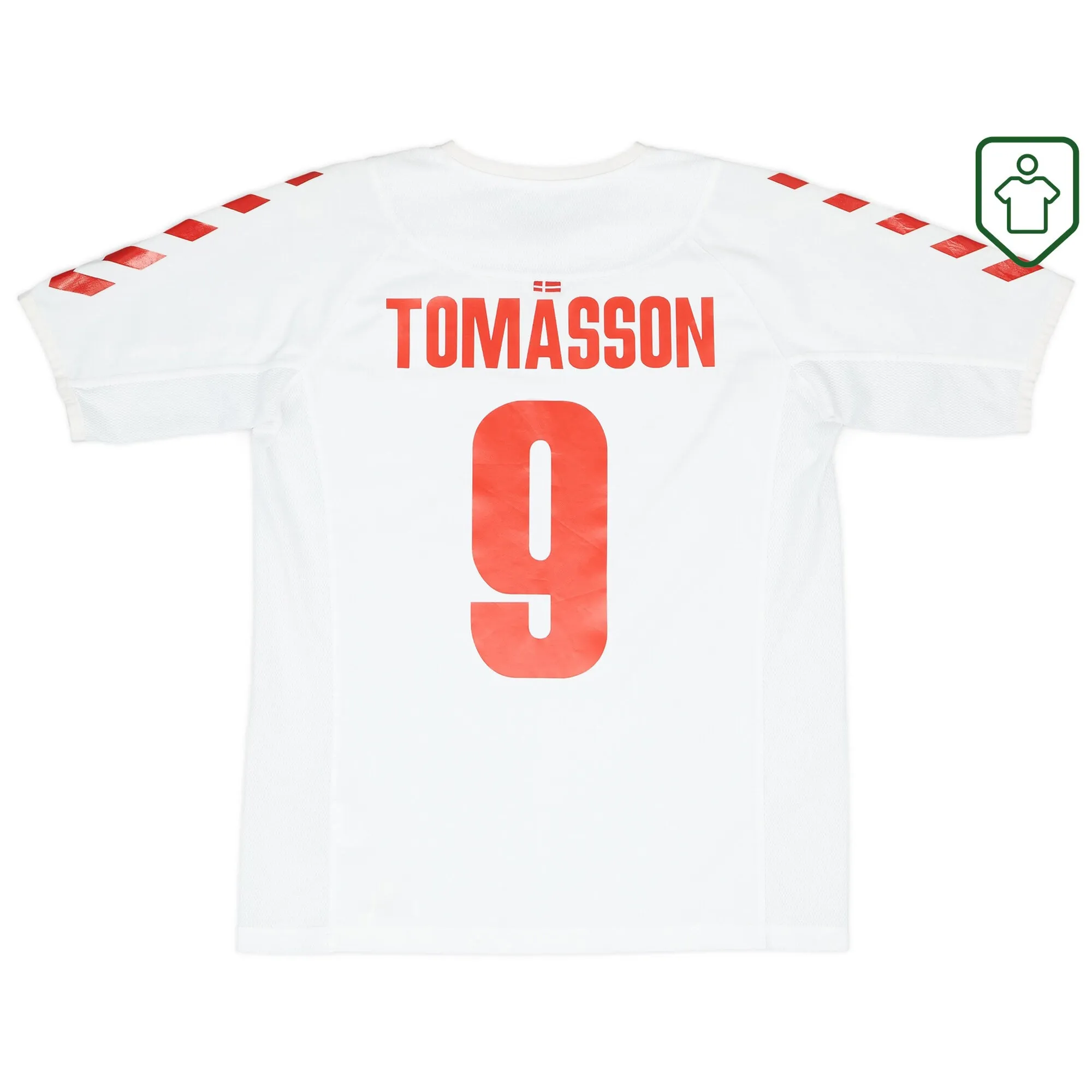 Denmark Hummel Away Shirt Tomasson #9 2003-04 - Very Good - 7/10