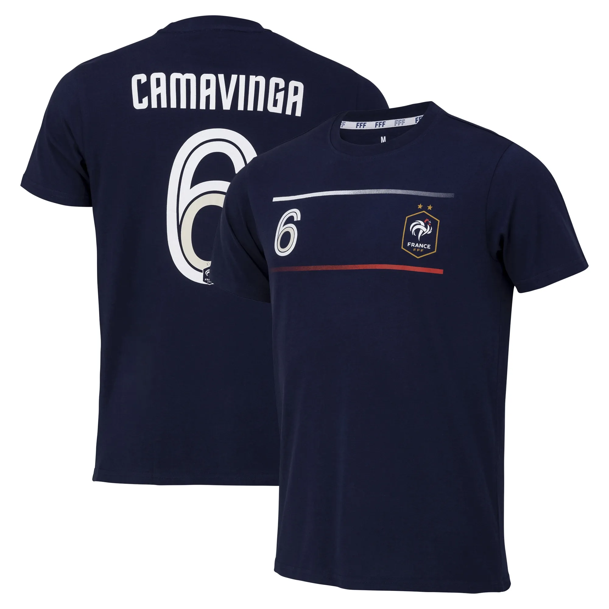 France Player T-Shirt CAMAVINGA No 6 - Navy - Mens