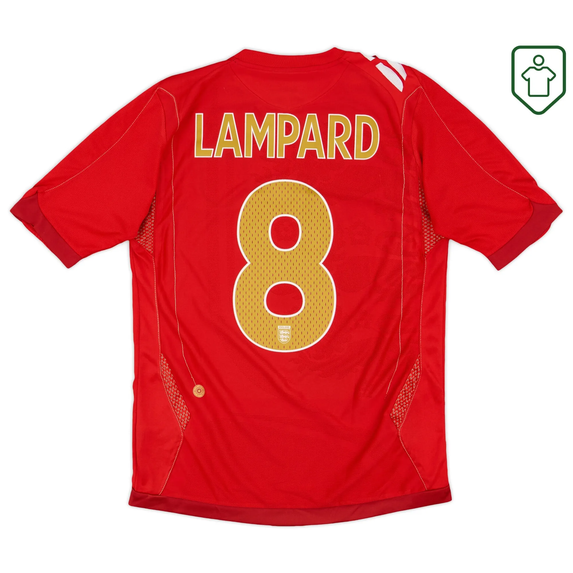 England Umbro Away Shirt Lampard #8 2006-08 - Excellent - 8/10