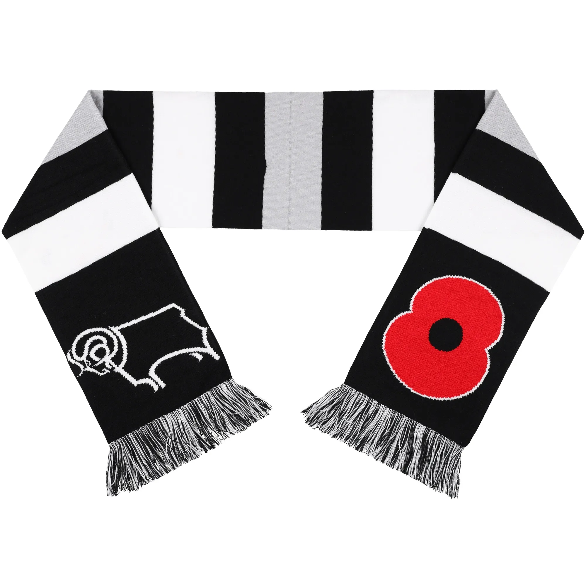 Derby County X RBL Bar Scarf - Black - Unisex