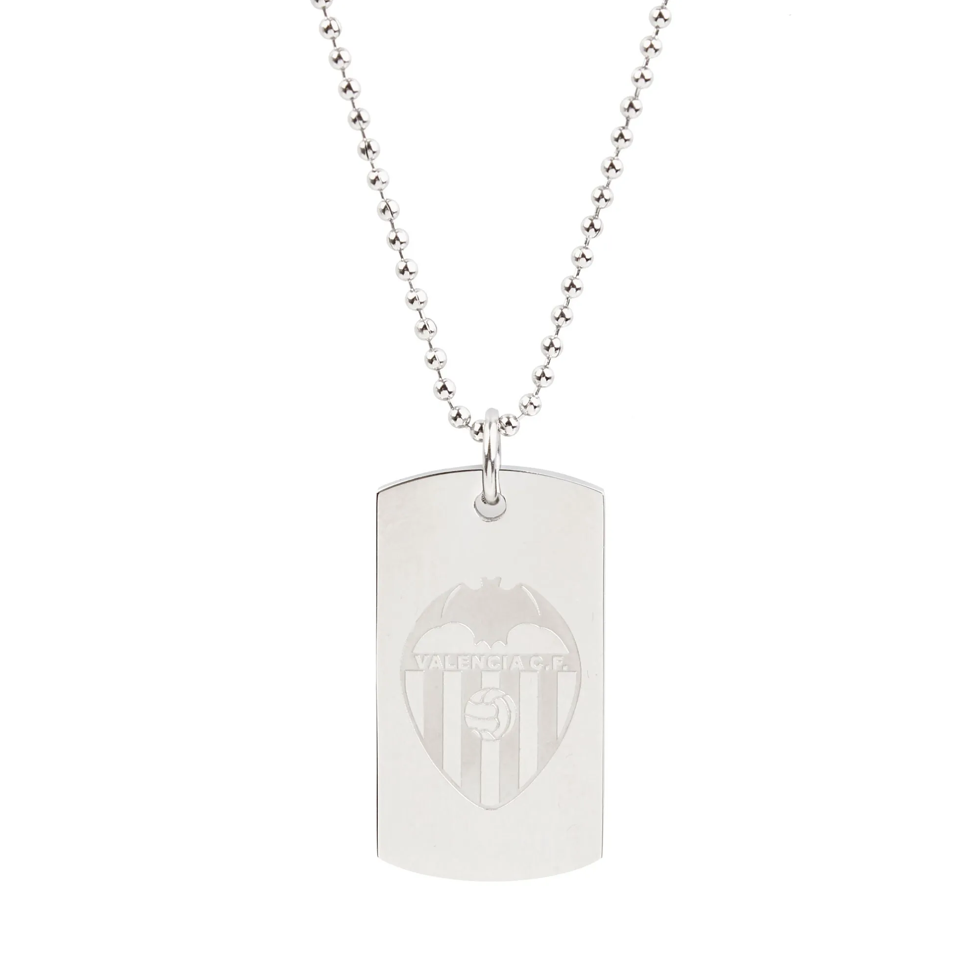 Valencia CF Dog Tag and 55cm Chain - Stainless Steel