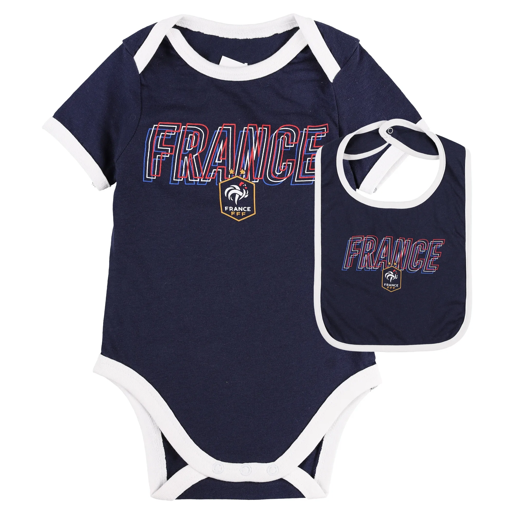 France Body & Bib Set - Navy - Baby