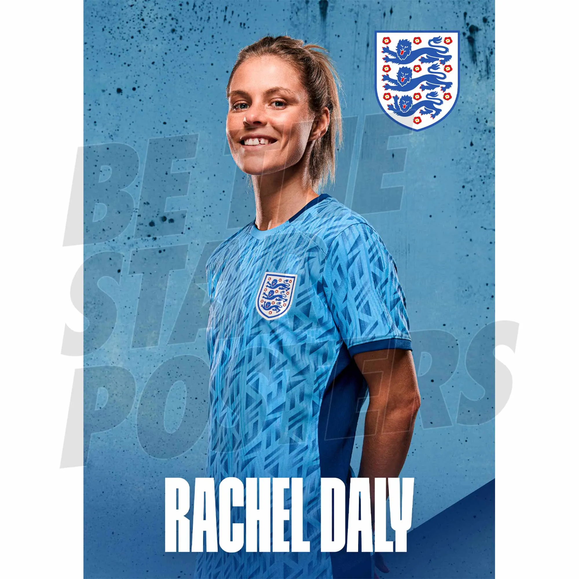 England Rachel Daly Headshot Away Poster A3