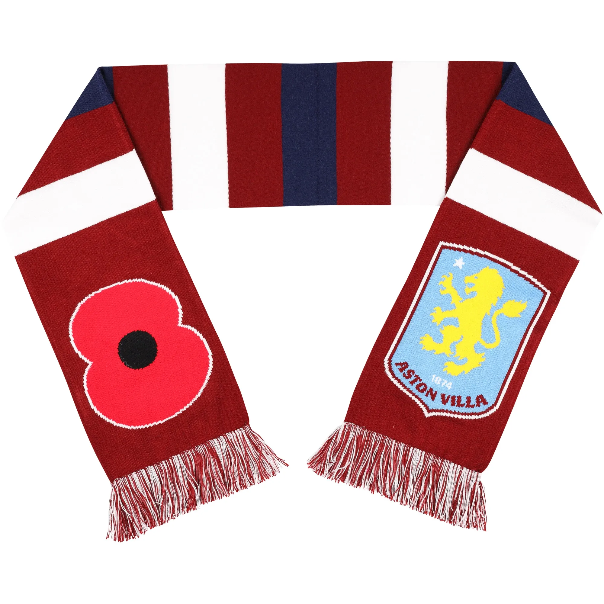 Aston Villa X RBL Bar Scarf - Claret - Unisex