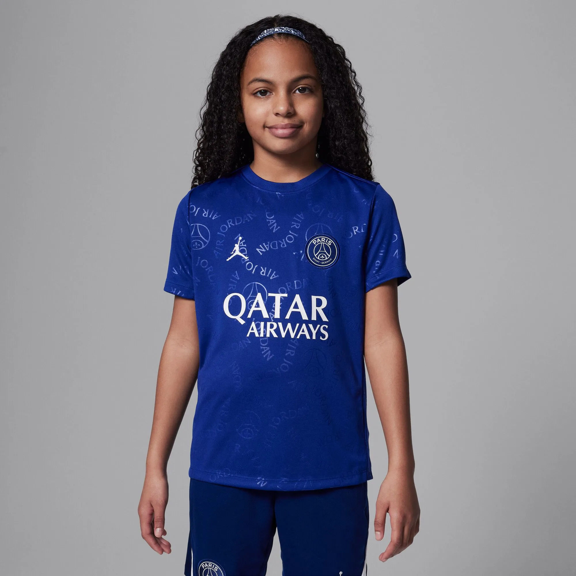 PSG x Jordan Fourth Pre Match Top - Blue - Kids