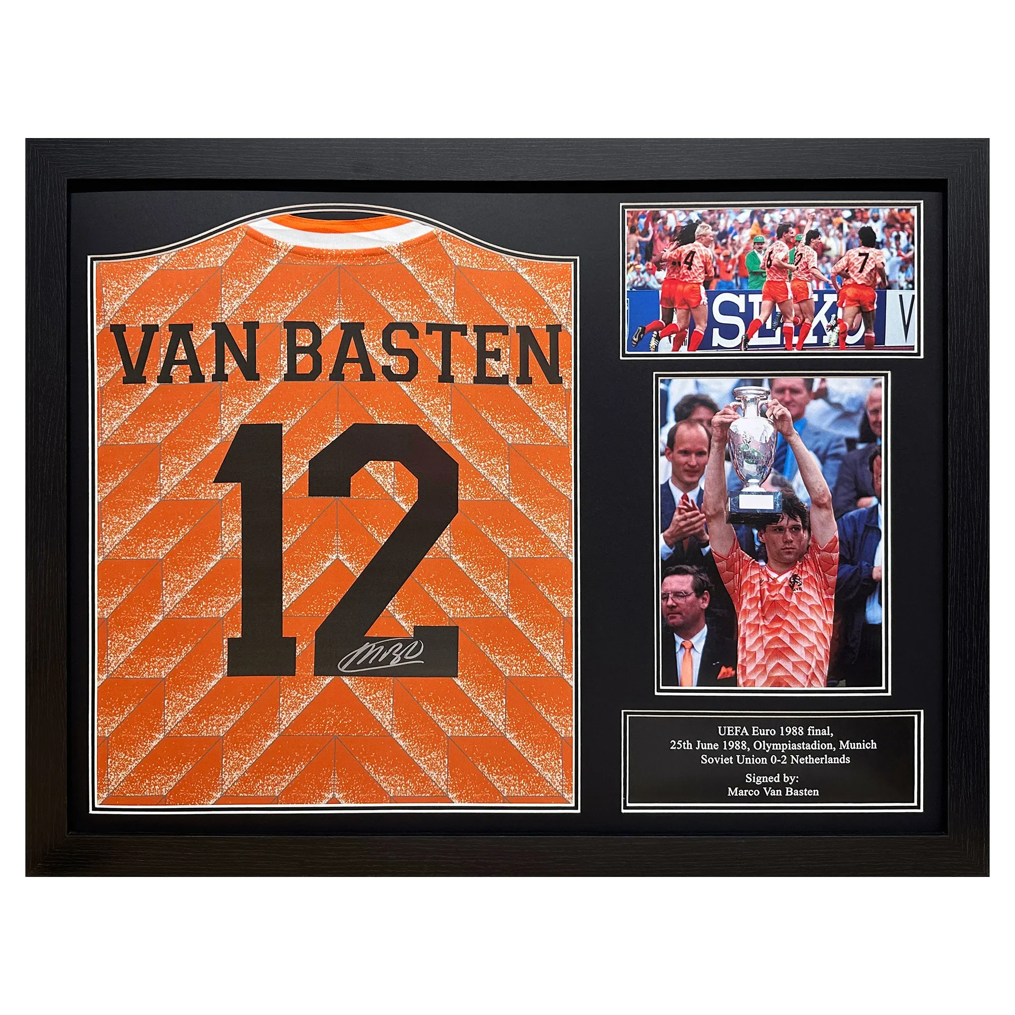 Marco Van Basten Signed 1988 Netherlands Home Shirt - Framed