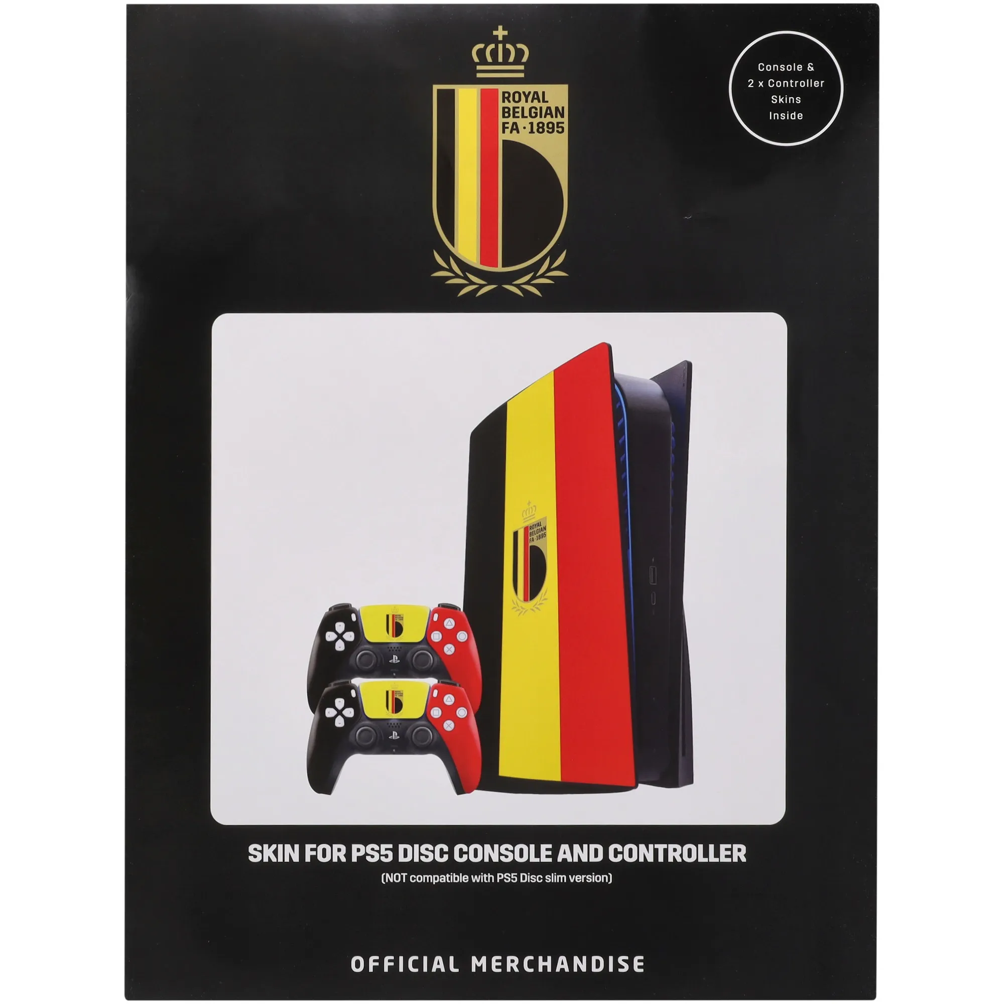 Belgium FA PS5 Disc Games Controller Skin Set