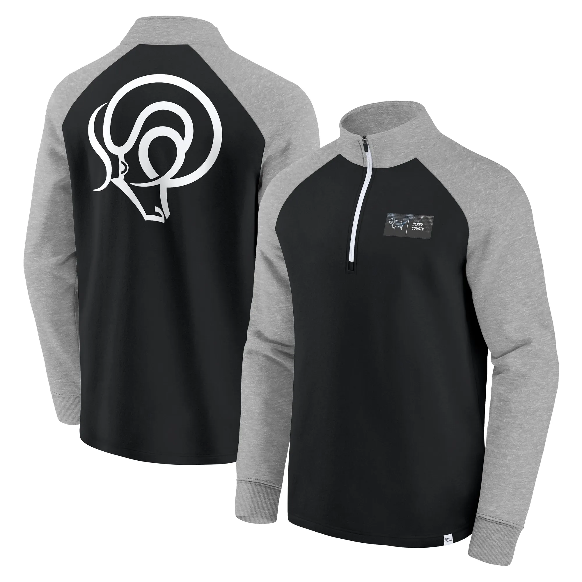 Derby County Half Zip Top - Mens