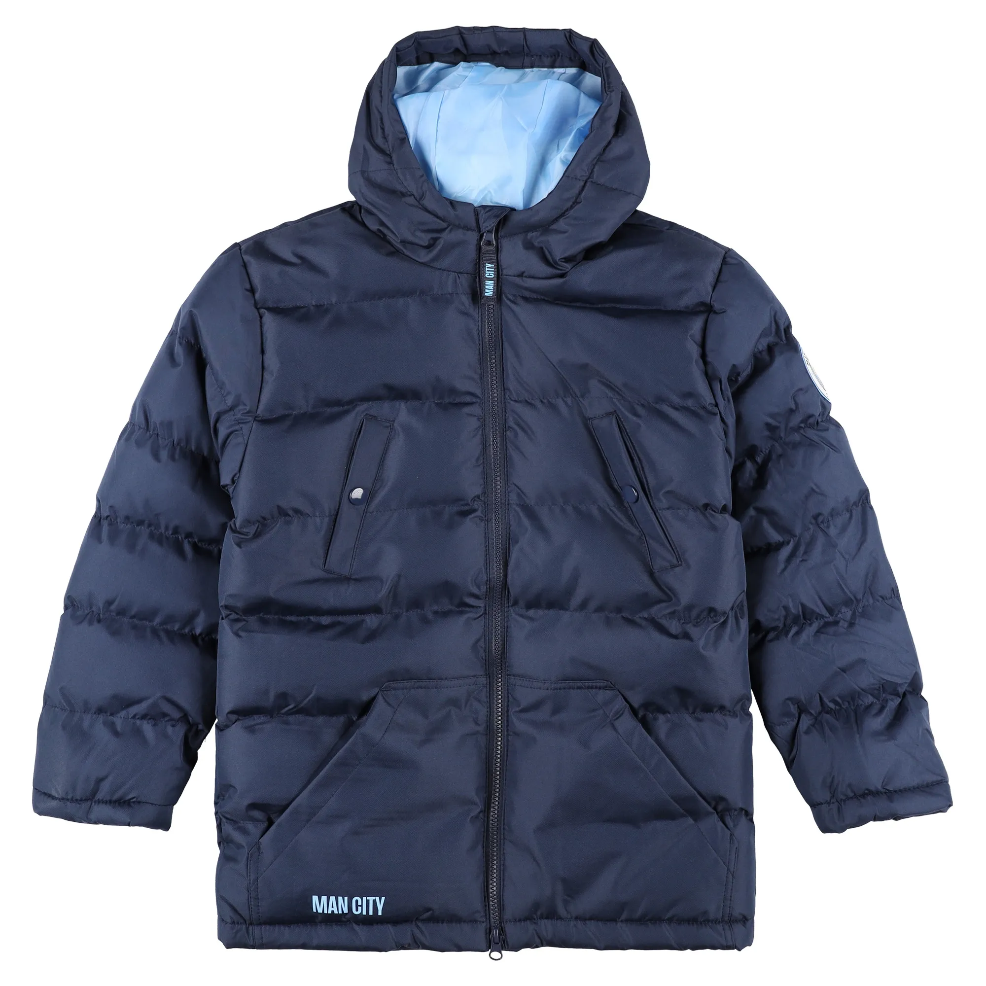 Manchester City Longline Padded Jacket - Navy - Kids