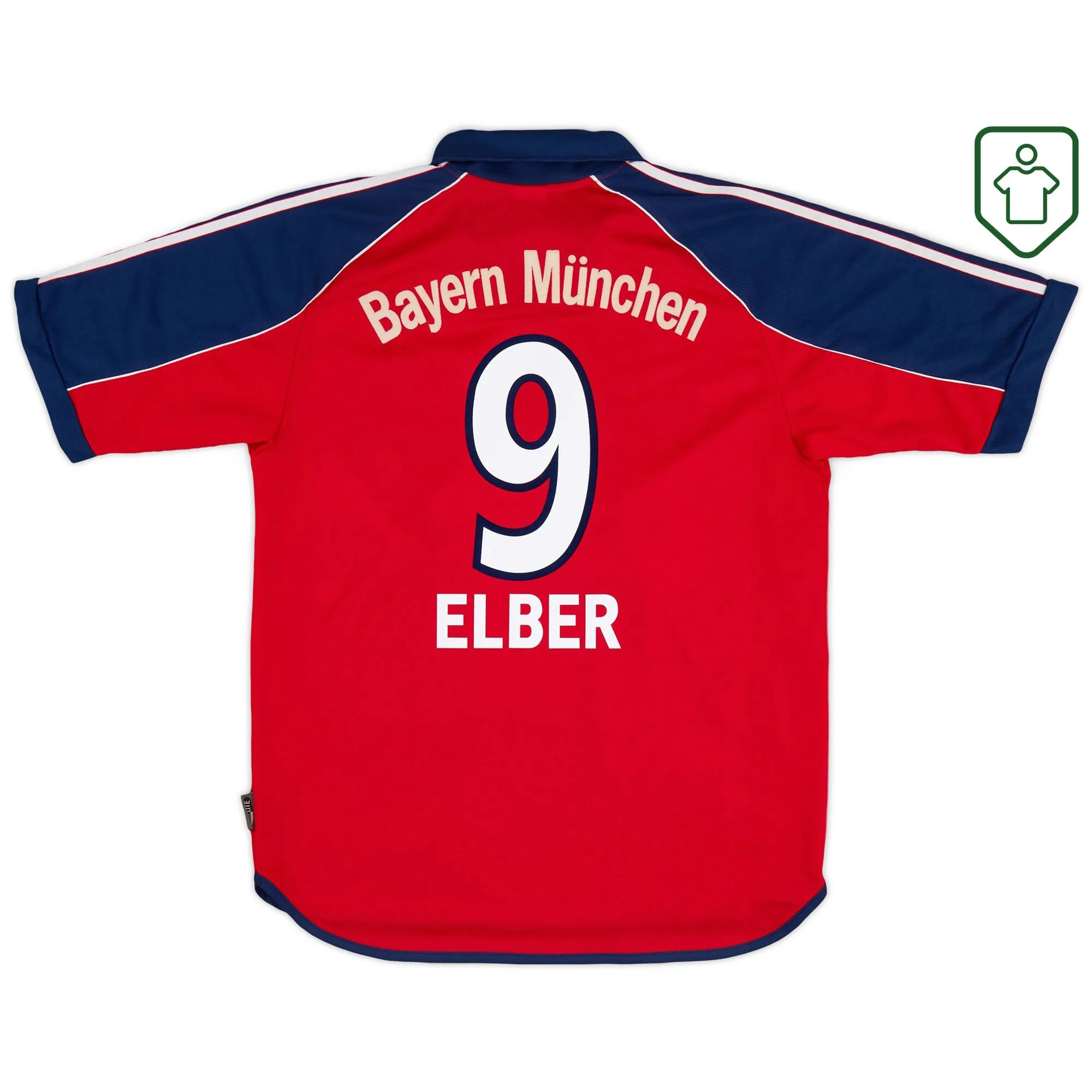 Bayern Munich adidas Home Shirt Elber #9 1999-01 - Excellent - 8/10