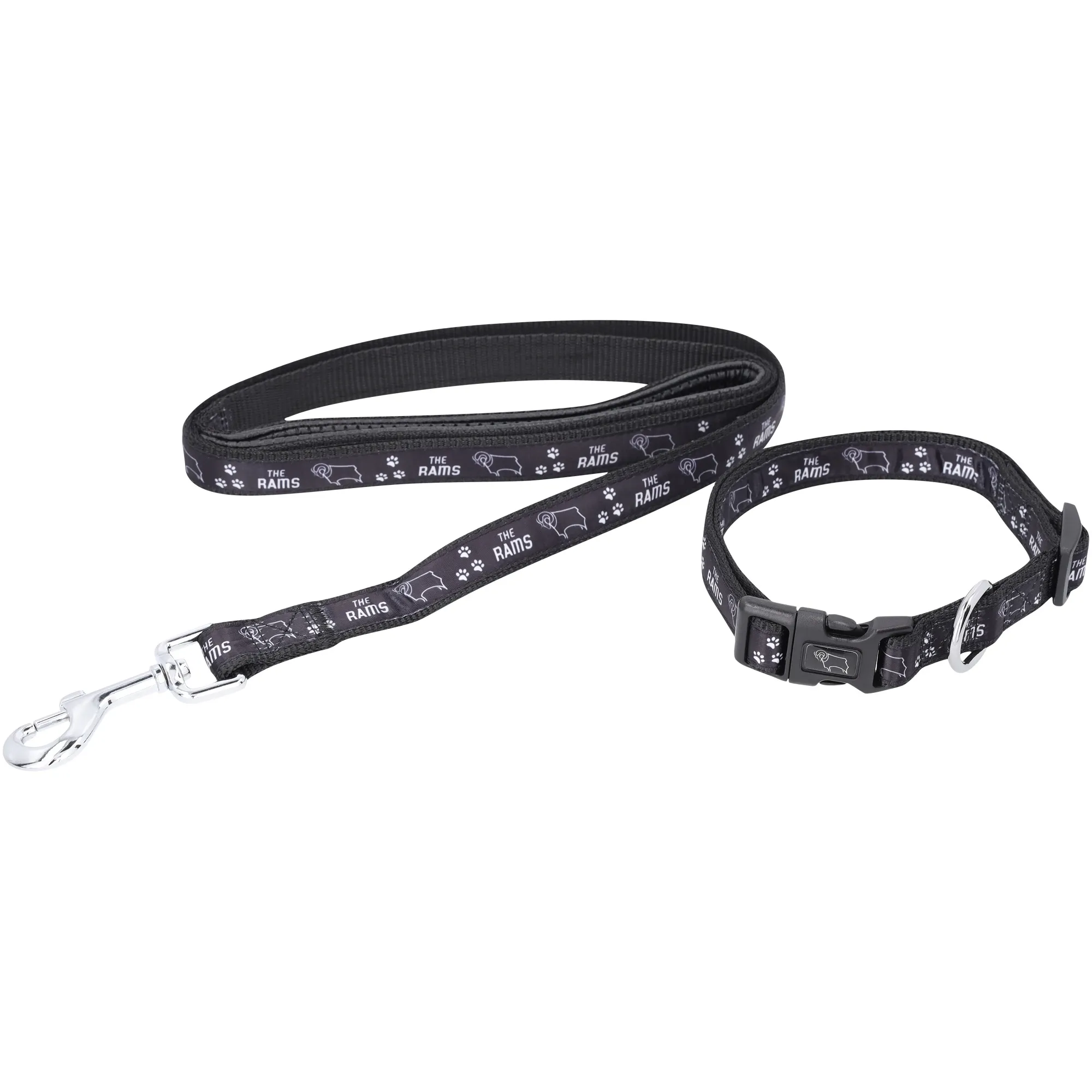 Derby County Dog Collar and Lead - Medium