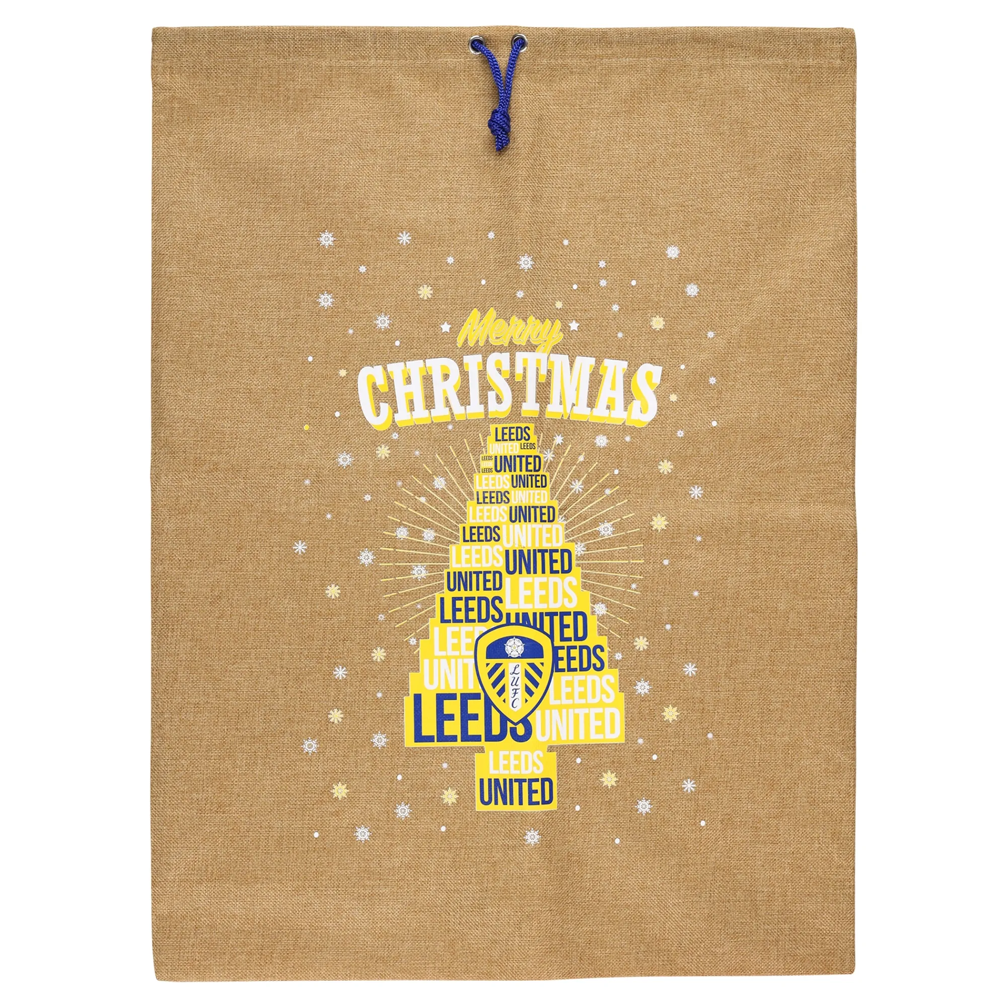 Leeds United Hessian Christmas Present Sack - Brown