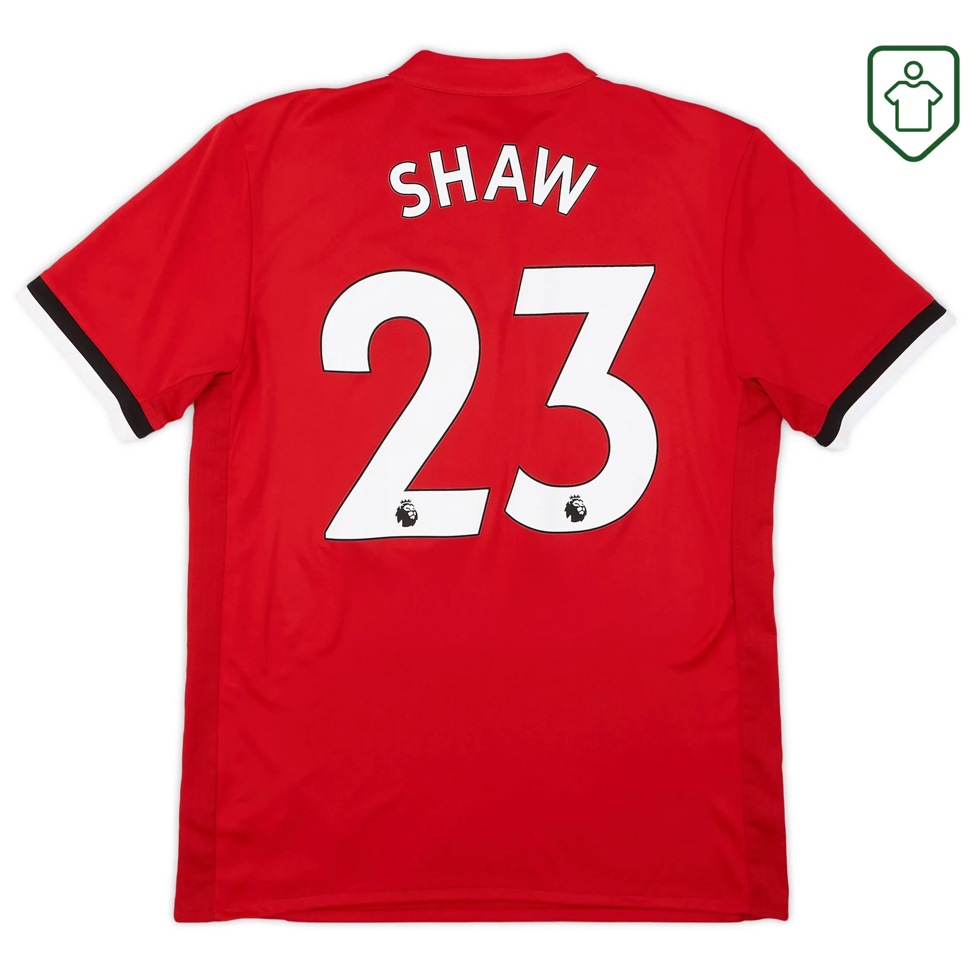 Manchester United adidas Home Shirt Shaw #23 2017-18 - Excellent - 8/10