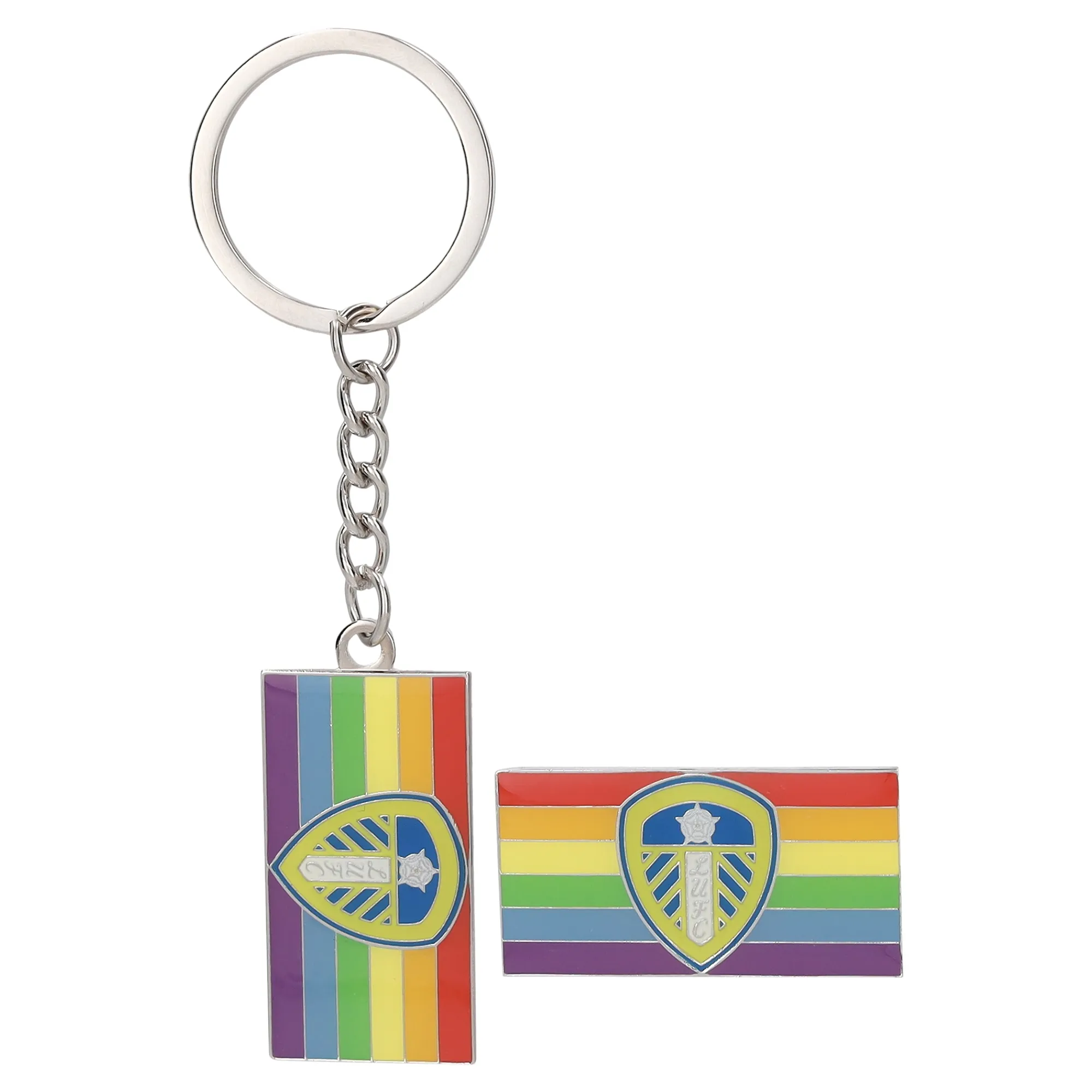 Leeds United Pride Badge & Keyring Set