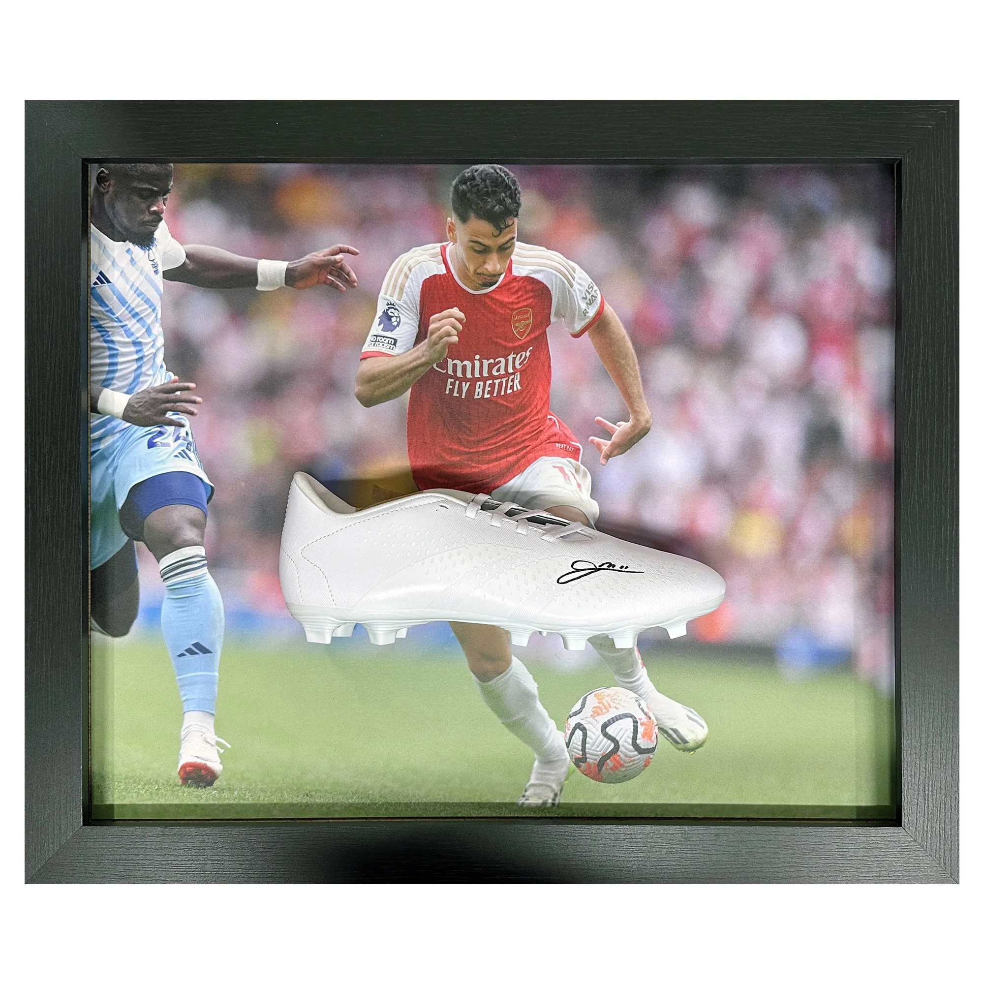 Arsenal Gabriel Martinelli Signed Adidas Football Boot Framed