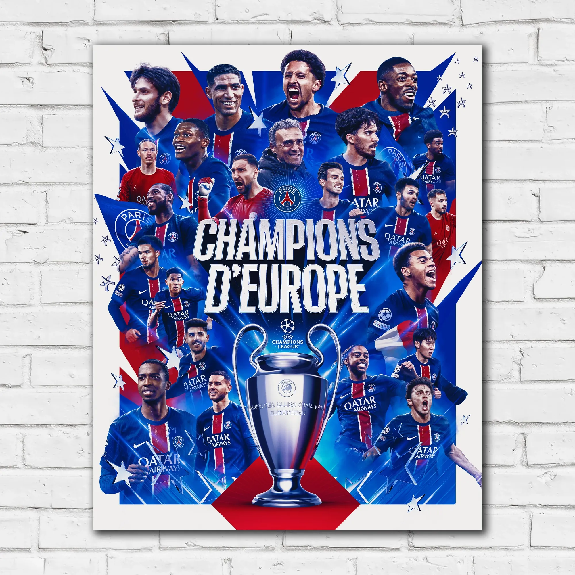 PSG Champions of Europe 2025 Poster - A2