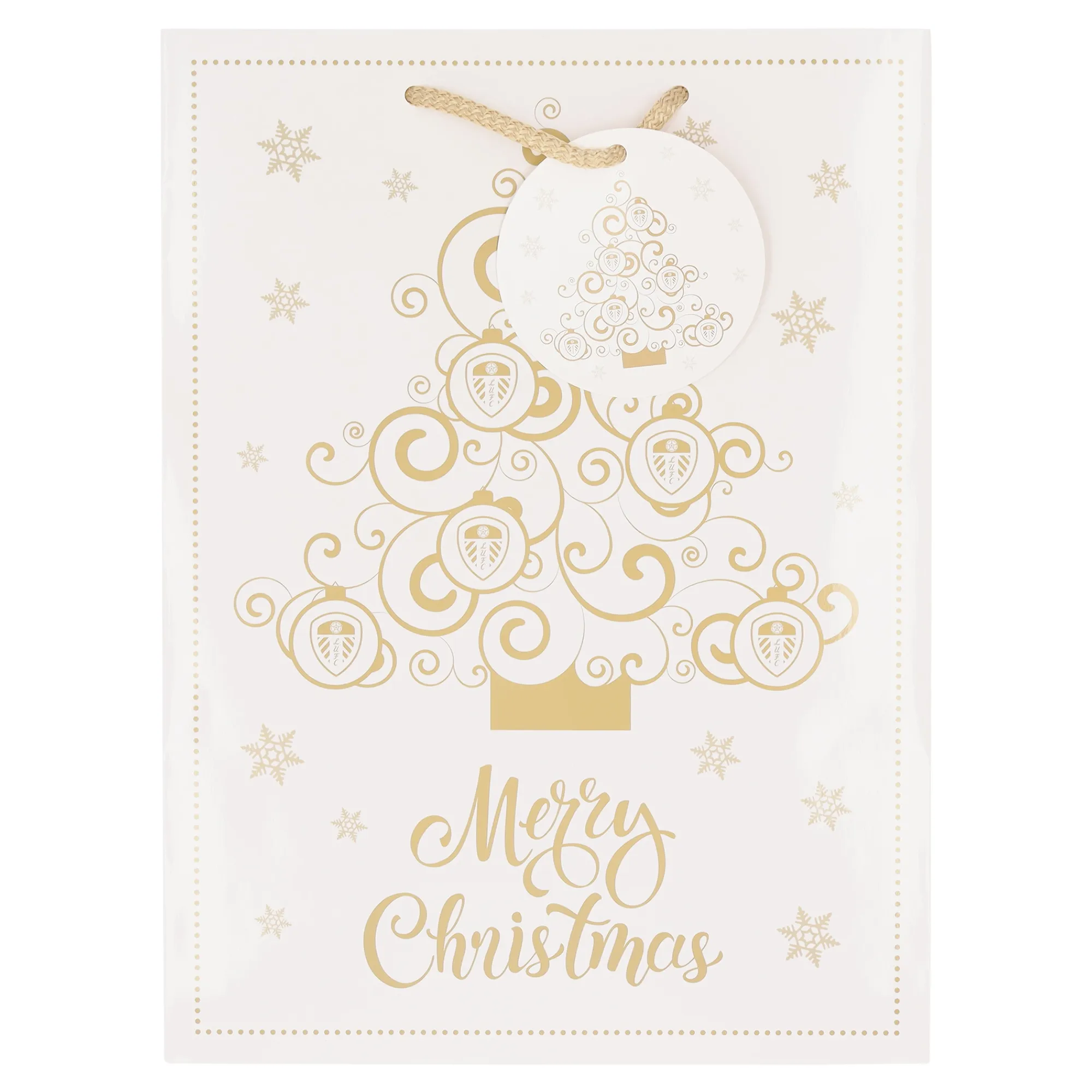 Leeds United Classic Gold Xmas Gift Bag