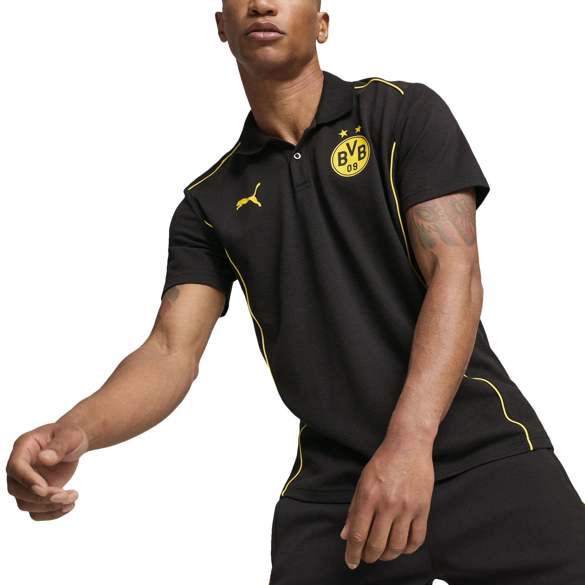 Borussia Dortmund PUMA Casuals Polo - Black