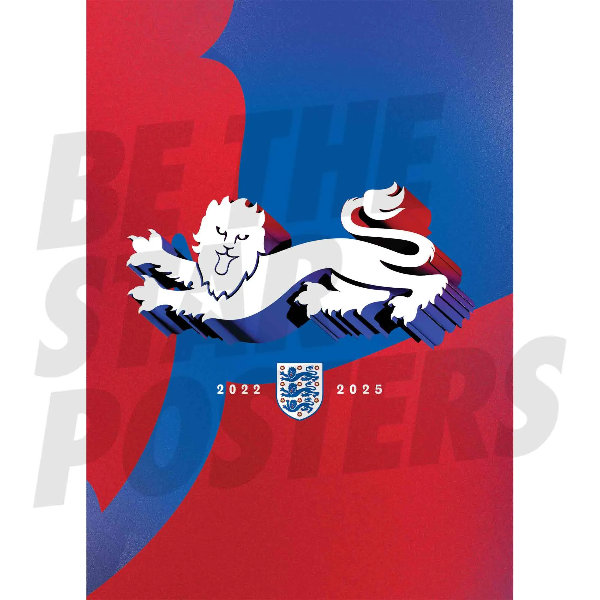 England Lionesses European Champions Lion Crest A2 Poster